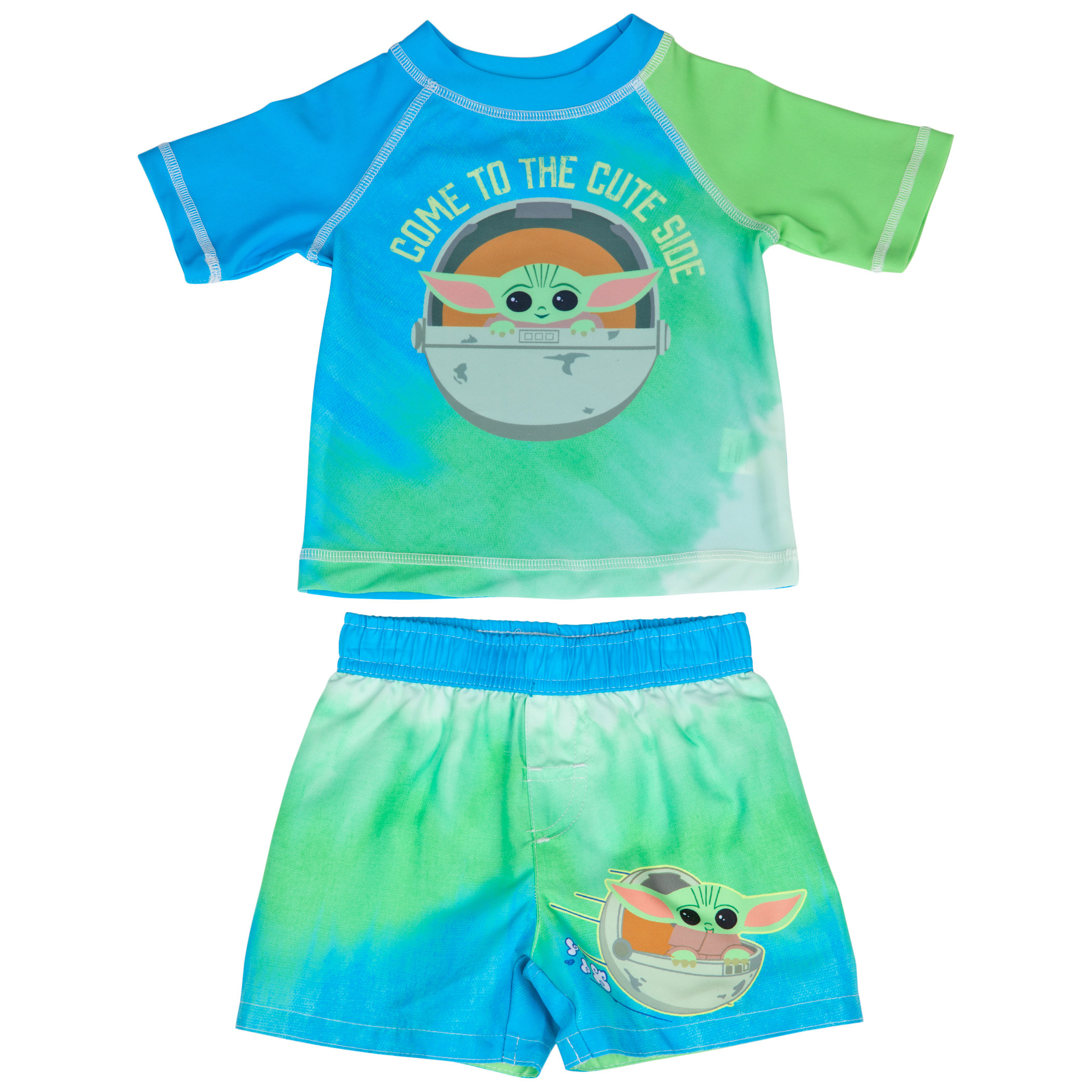 Star Wars The Child Grogu Character Infant Swimshorts & Rashguard Set, Multi-Color