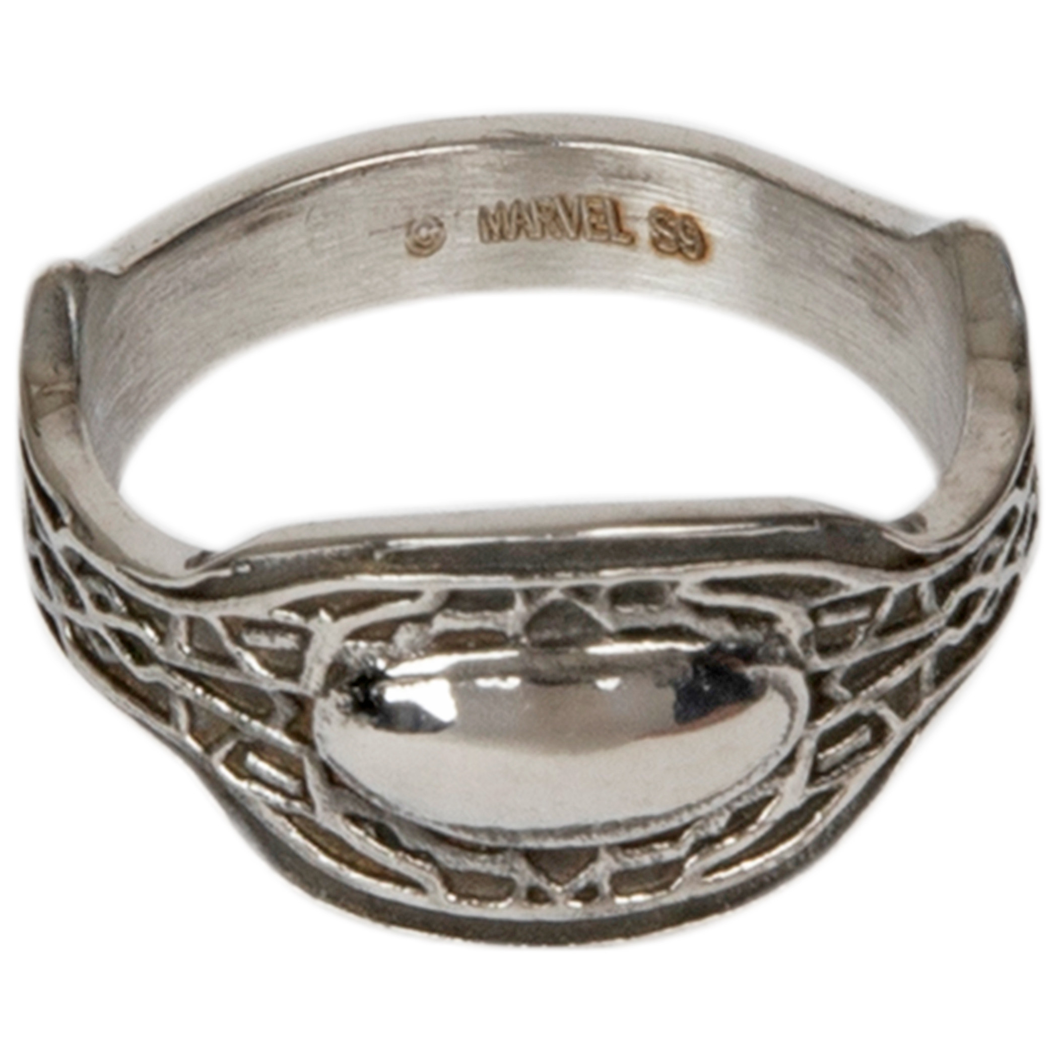 Marvel Comics T'Challa Black Panther Wakanda King Steel Ring, Silver