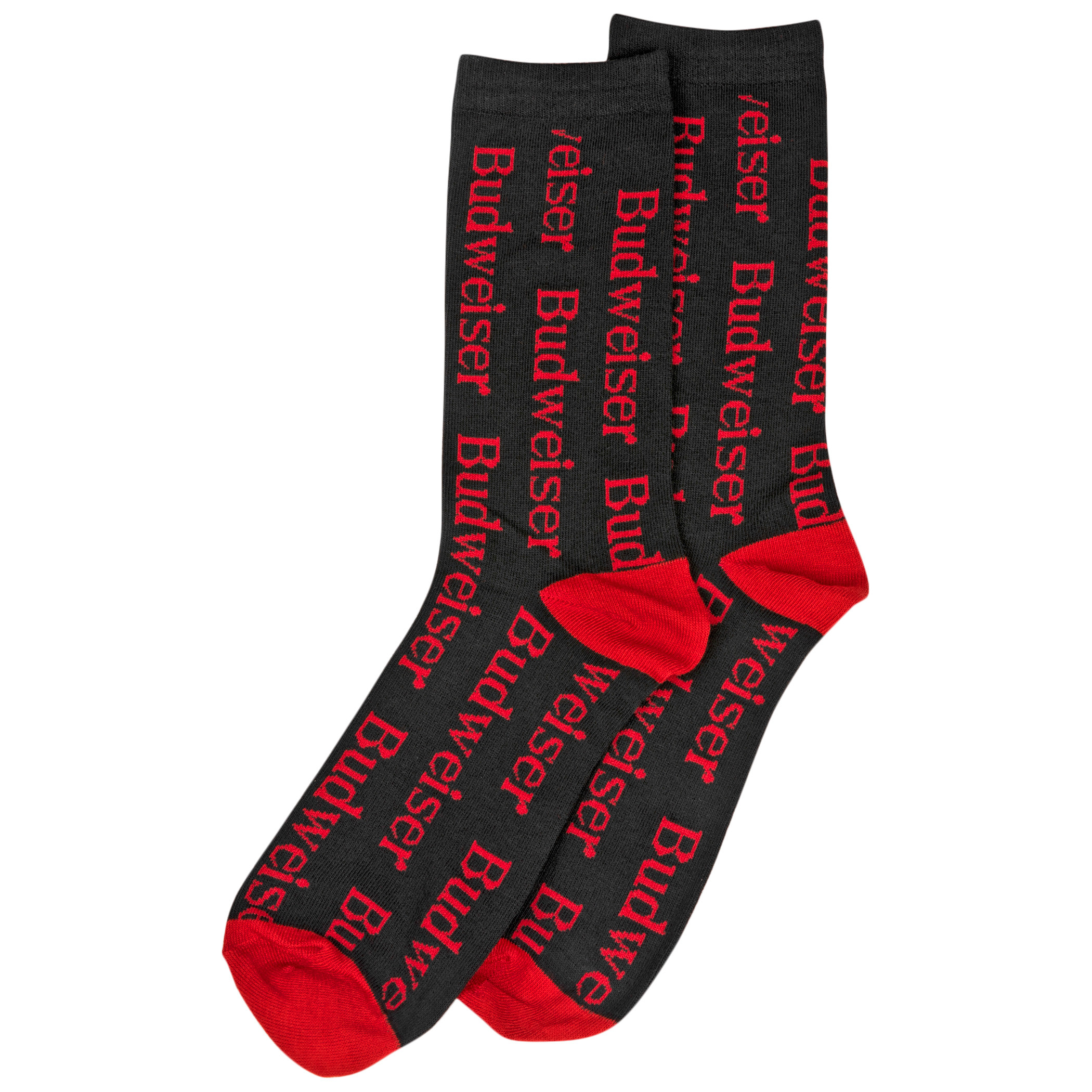 Budweiser All Over Pattern Logo Crew Socks