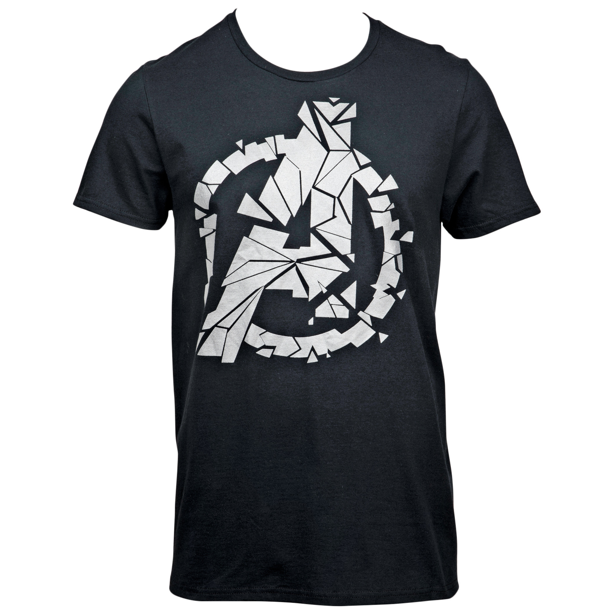 Marvel Comics Avengers Endgame Shattered Logo, Black