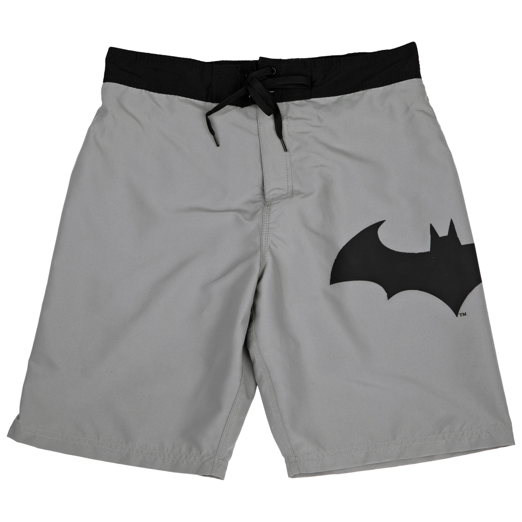 Batman Hush Symbol Heather Grey Board Shorts, Grey