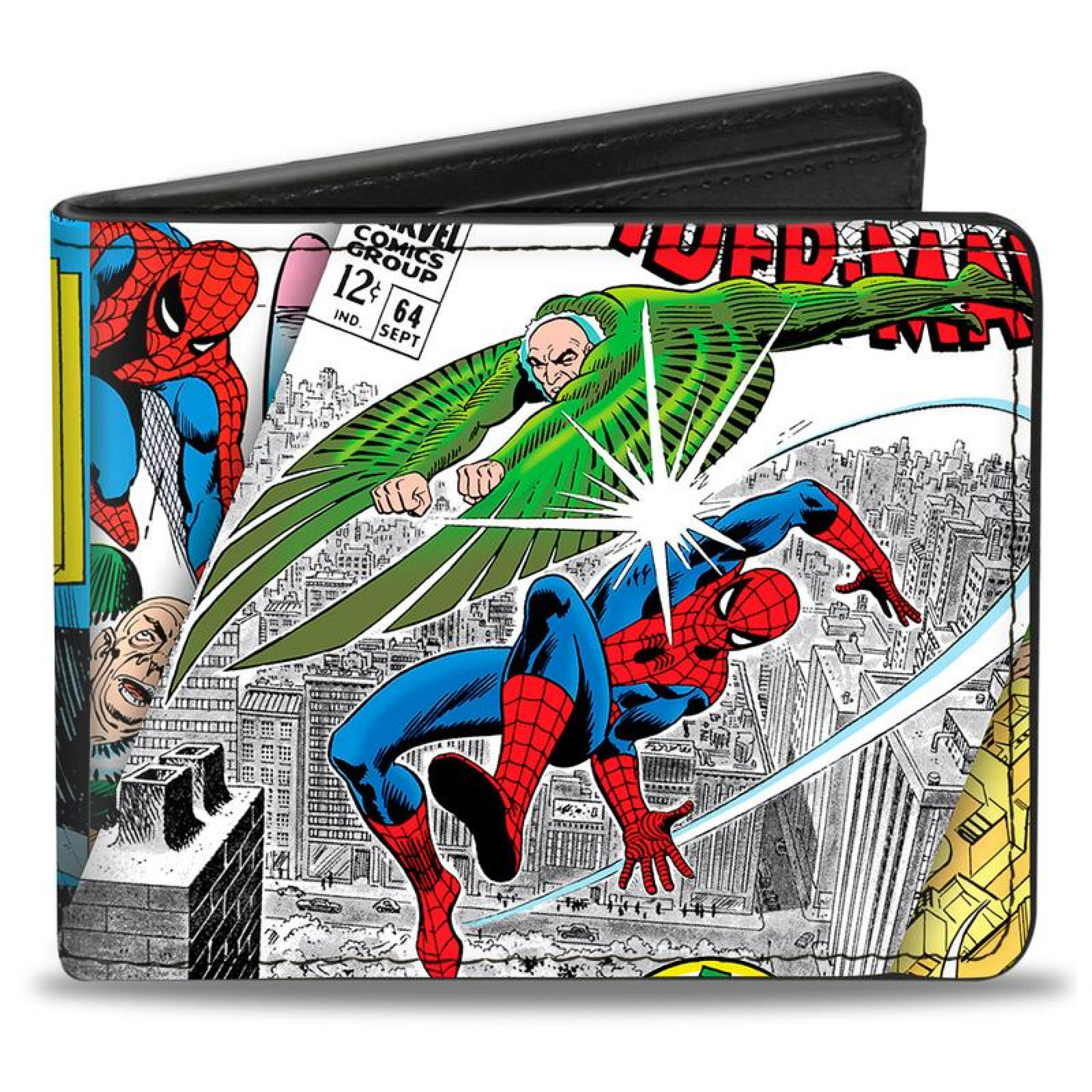 Spider-Man & Vulture Battle Marvel Comics Classic Bi-Fold Wallet, Multi-Color