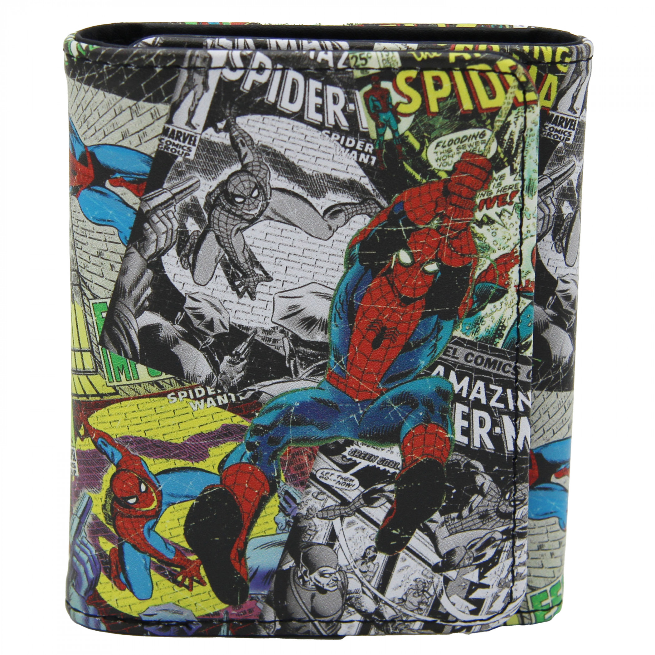The Amazing Spider-Man Swinging from The Pages Trifold Wallet, Multi-Color