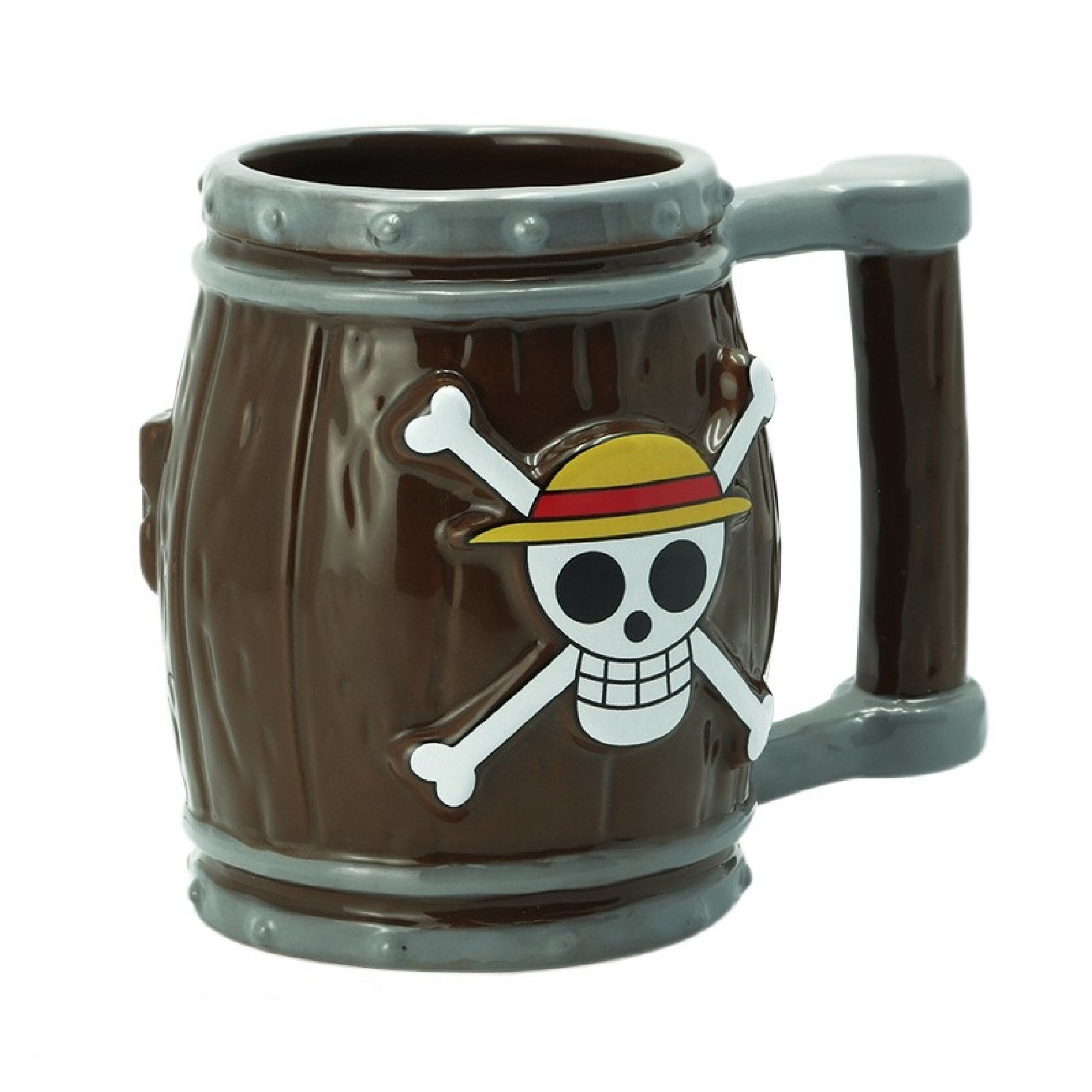 One Piece 3D Straw Hat Mug, Brown