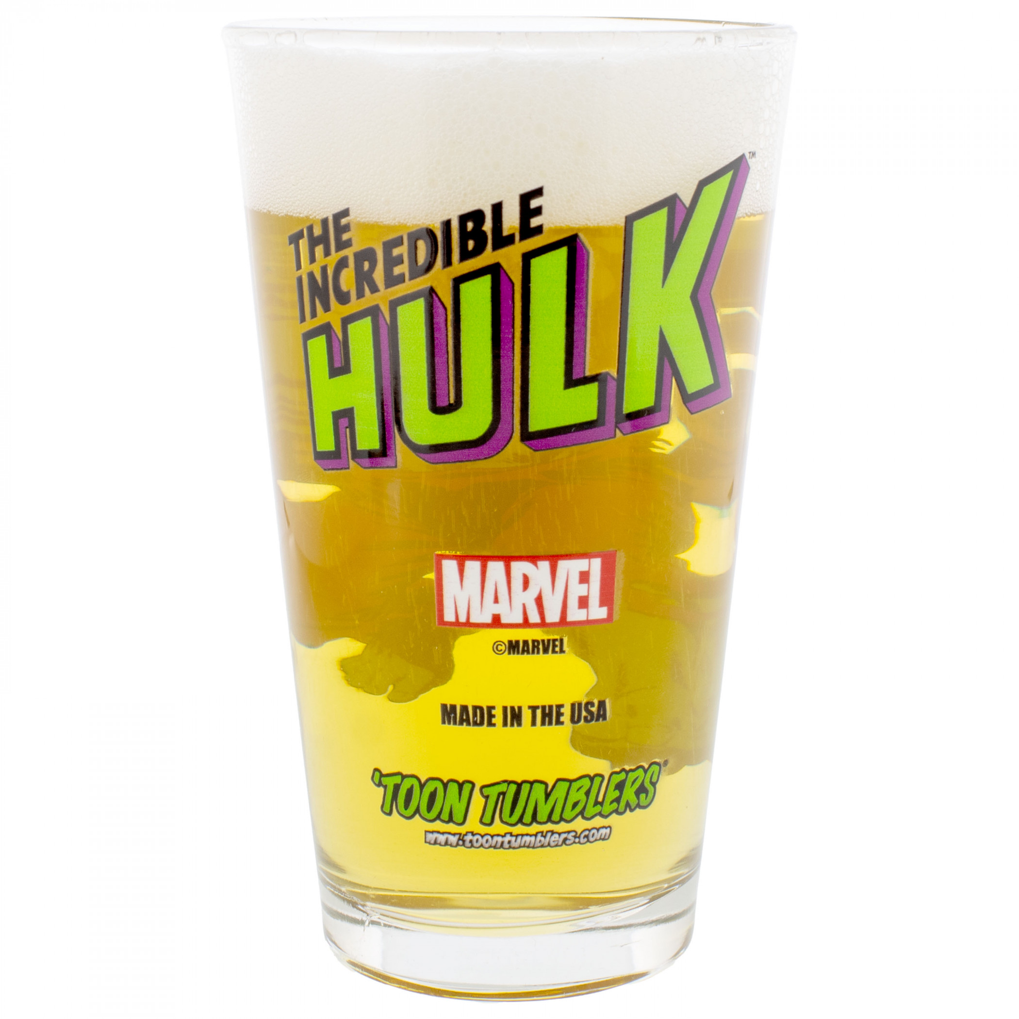 Hulk Retro Pint Glass