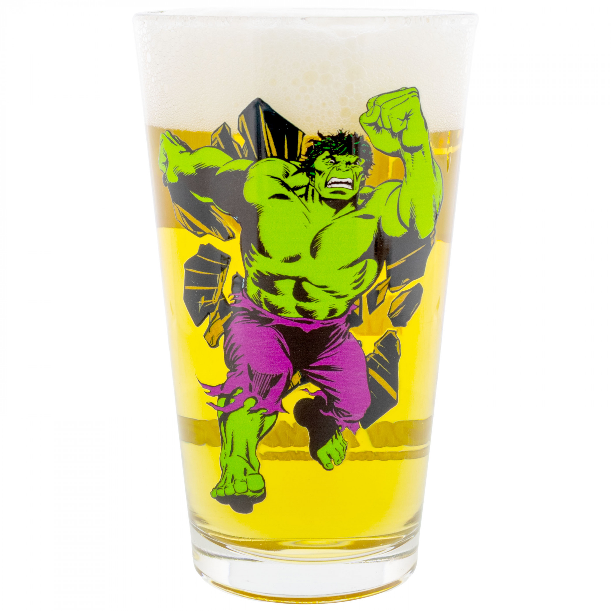 Hulk Retro Pint Glass