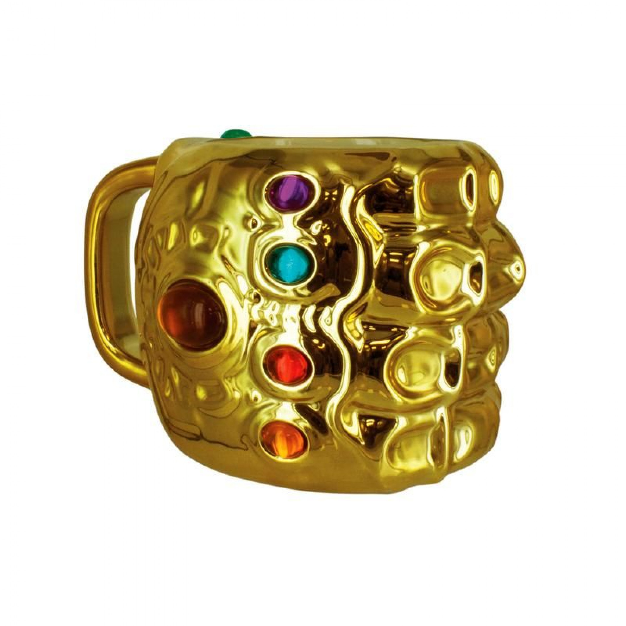Avengers Infinity Gauntlet Shaped Mug 20oz Ceramic Mug, Gold