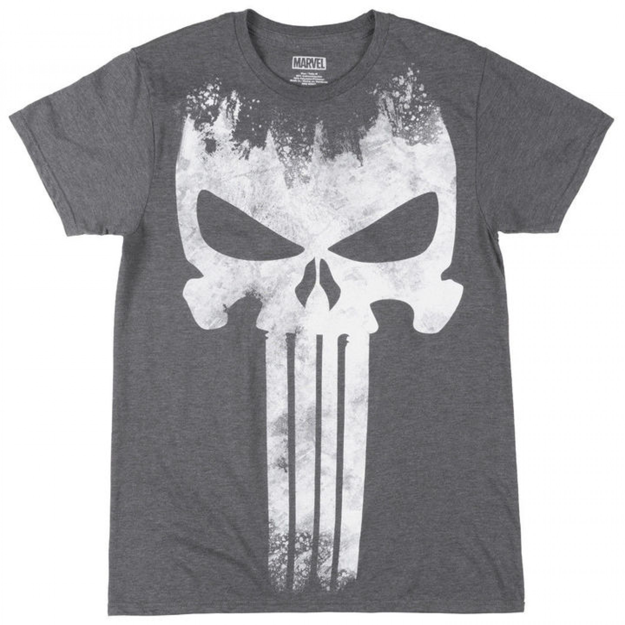 Punisher Giant Faded Logo T-Shirt, Grey