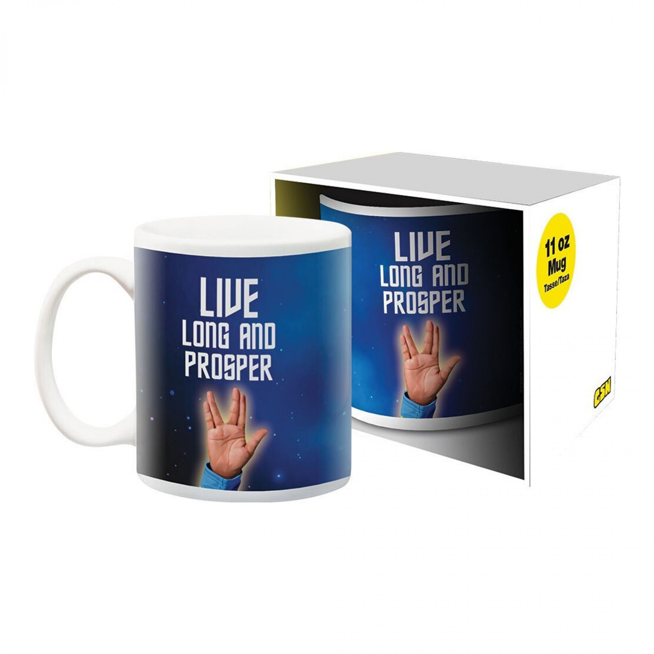 Star Trek Live Long And Prosper 11oz Ceramic Mug, Blue