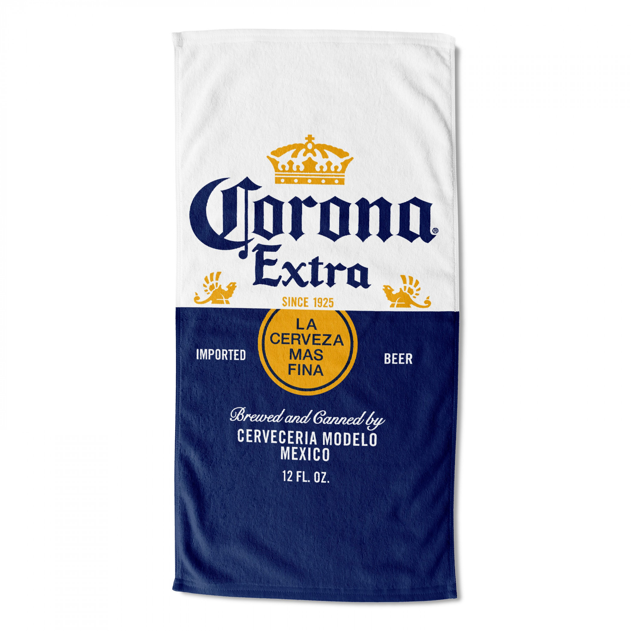 Corona Extra Bottle Label 30'x60' Beach Towel