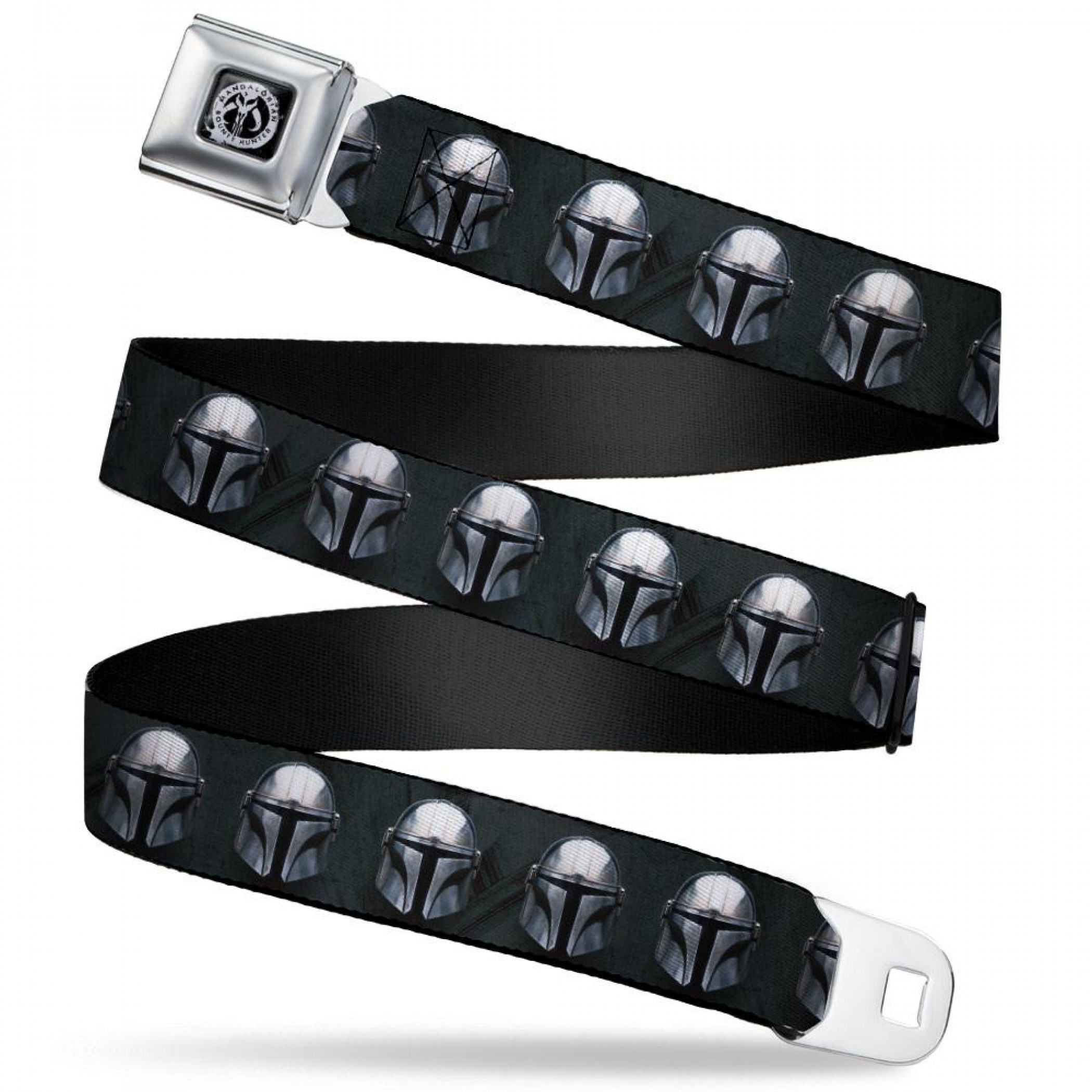 Star Wars The Mandalorain Bounty Hunter Icon Seatbelt Belt, Black
