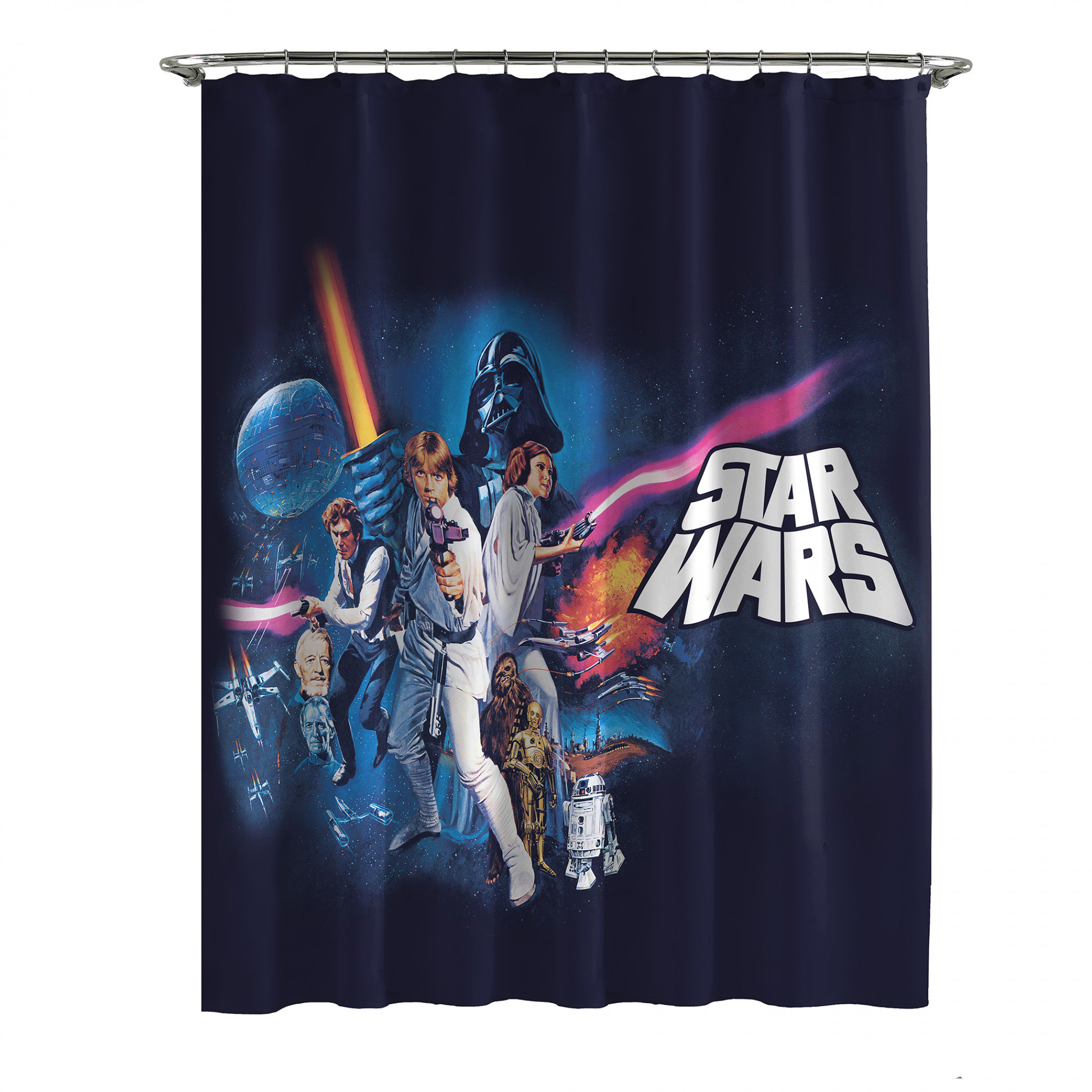 Star Wars The Empire Strikes Back Vintage Poster Shower Curtain, Multi-Color