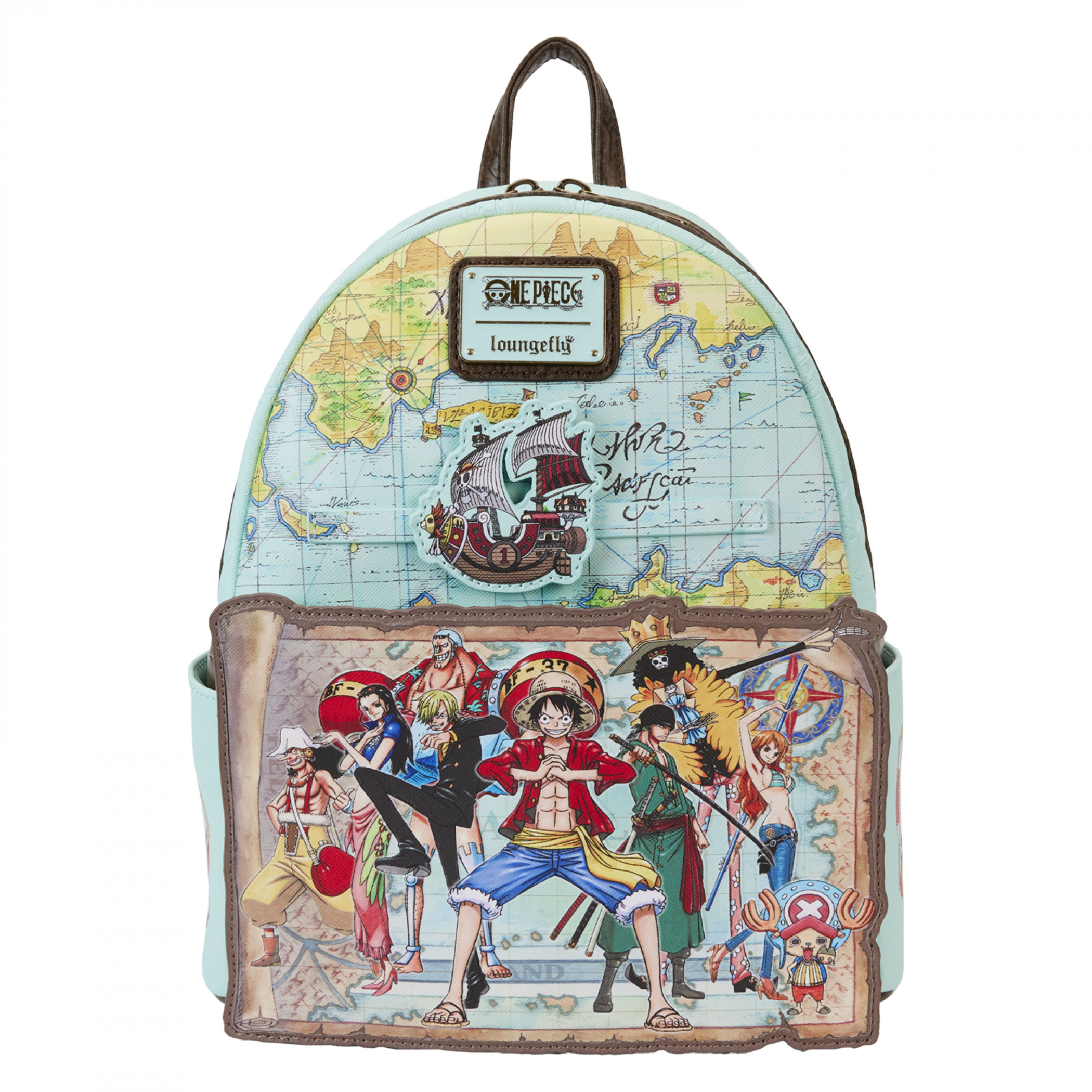 One Piece World Map Mini Backpack By Loungefly, Multi-Color