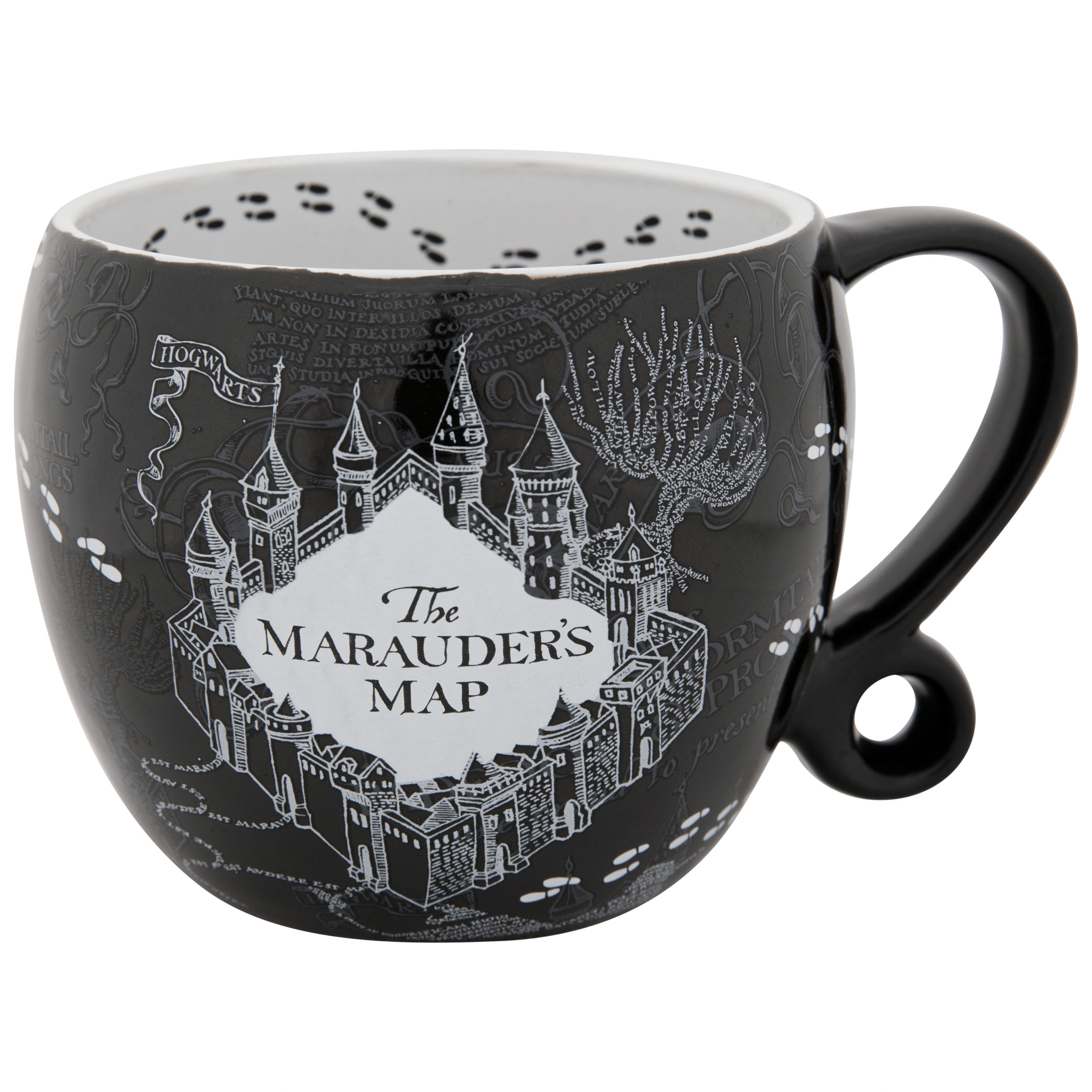 Harry Potter Mischief Managed Marauder's Map 15.9oz Ceramic Mug, Black