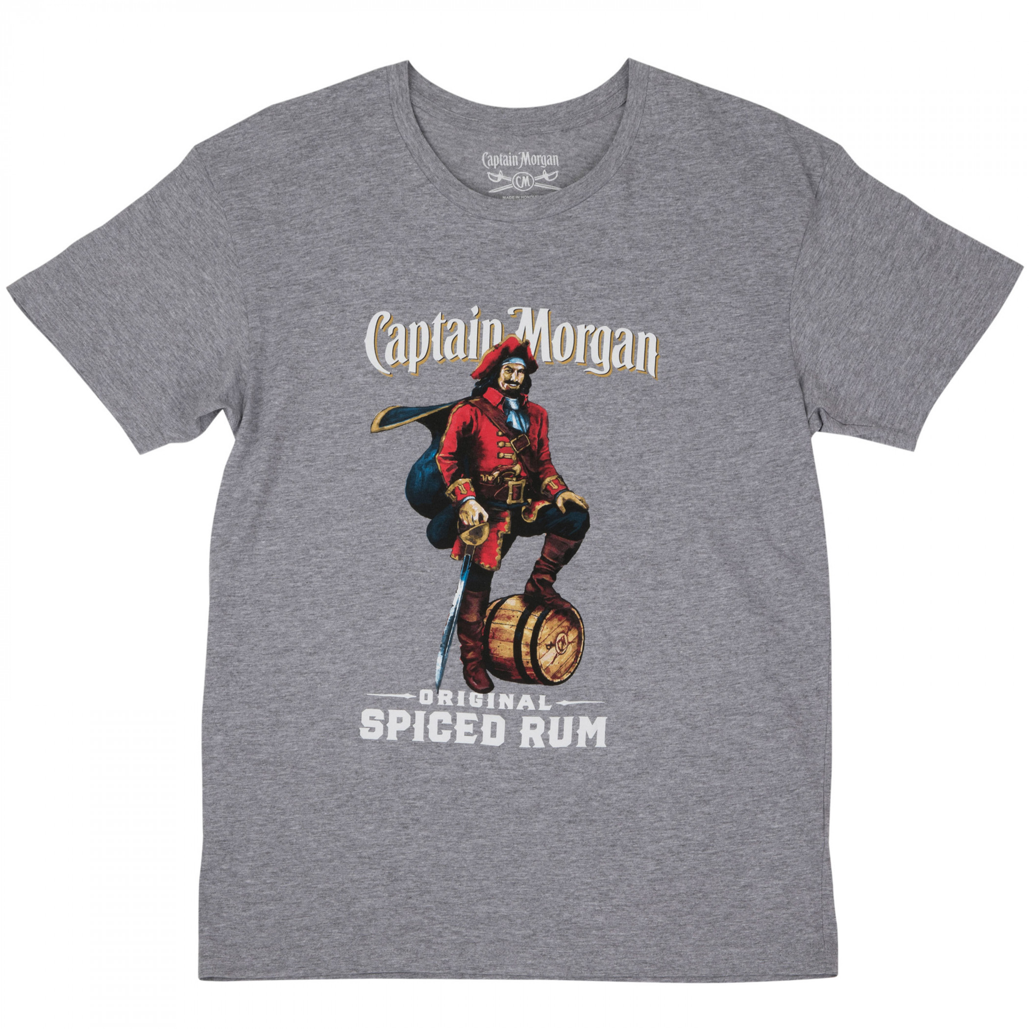 Captain Morgan Spiced Rum Grey Tee Shirt | Brew-Shirts.com