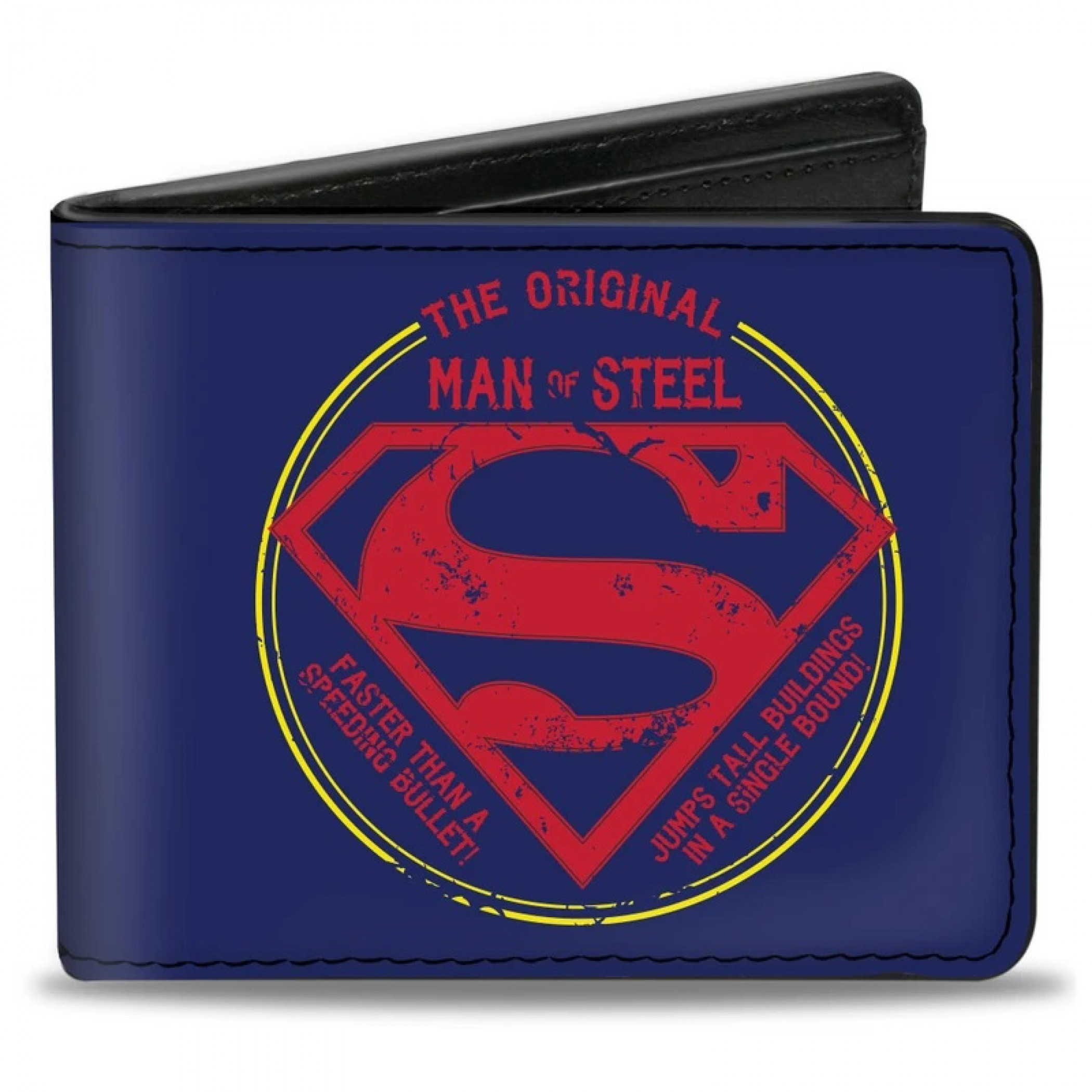Superman Man of Steel Bi-Fold Wallet, Blue