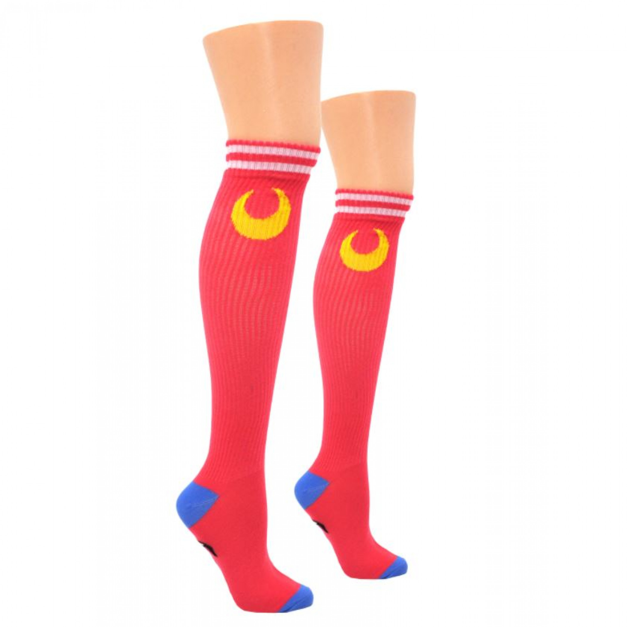 Sailor Moon Athletic Knee High Sock, Red
