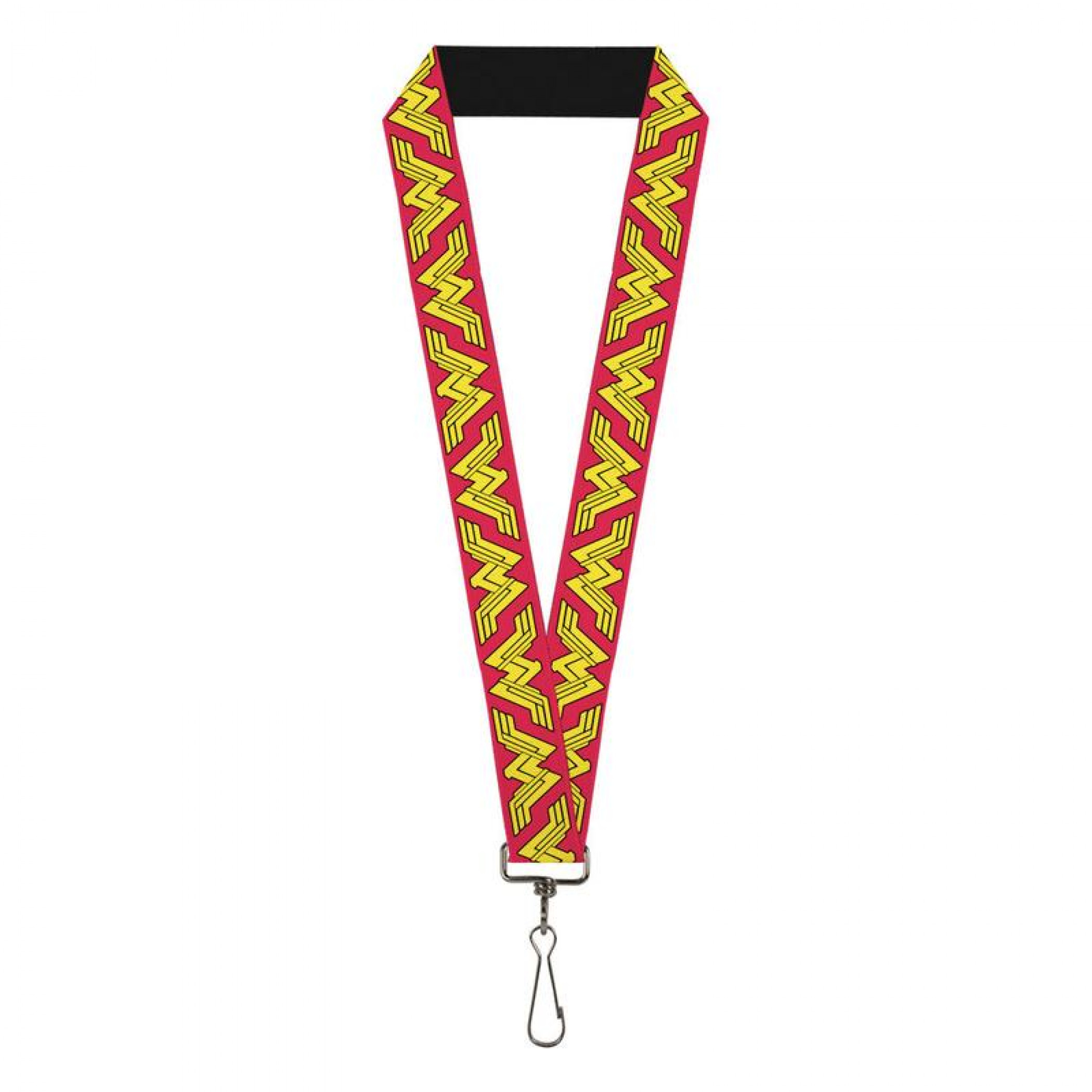 Wonder Woman Yellow Repeating Symbol Lanyard, Multi-Color