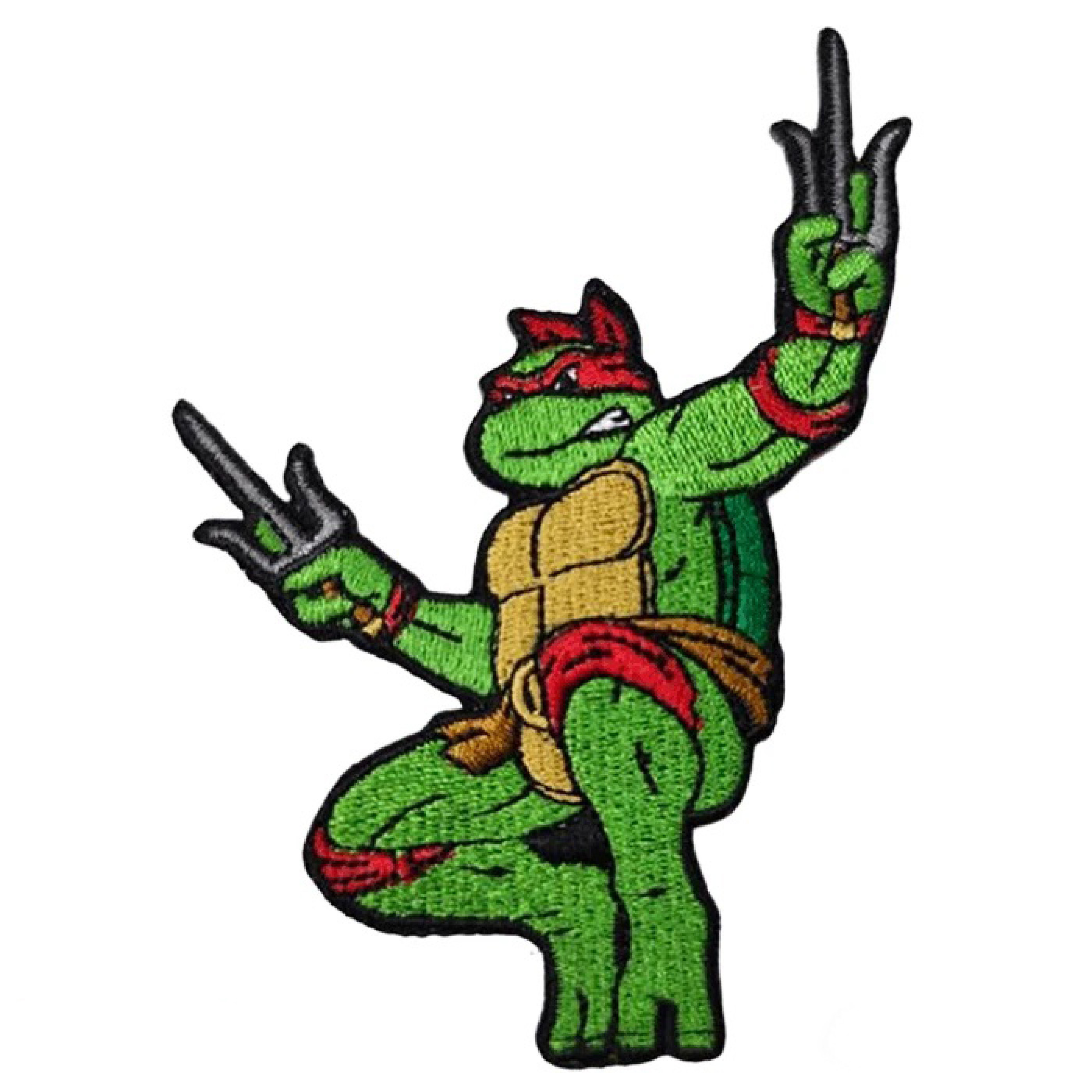 Leaping Raphael Teenage Mutant Ninja Turtles Patch, Green