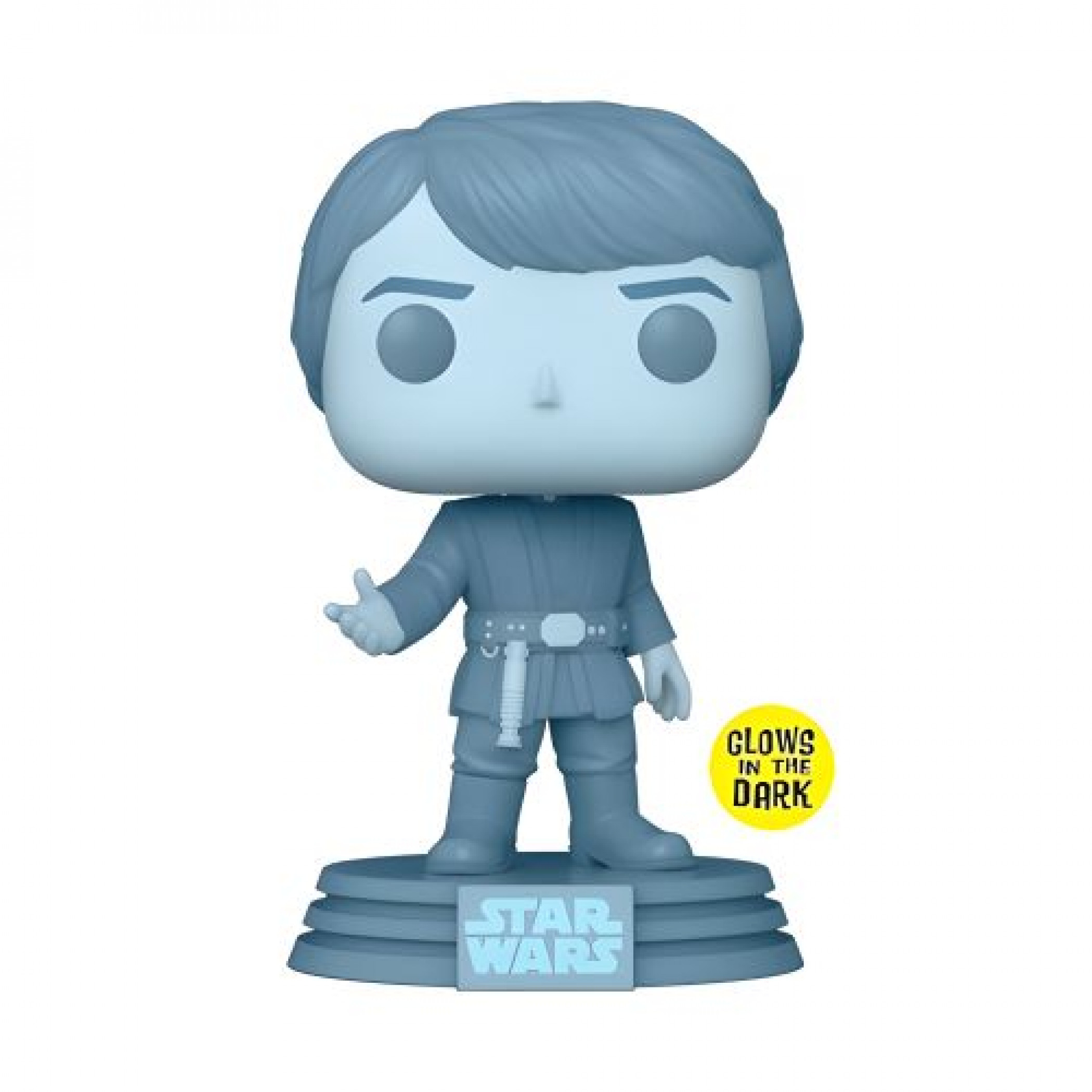 Star Wars Hologram Luke Glow-in-the-Dark Funko Pop! Vinyl Figure, Blue