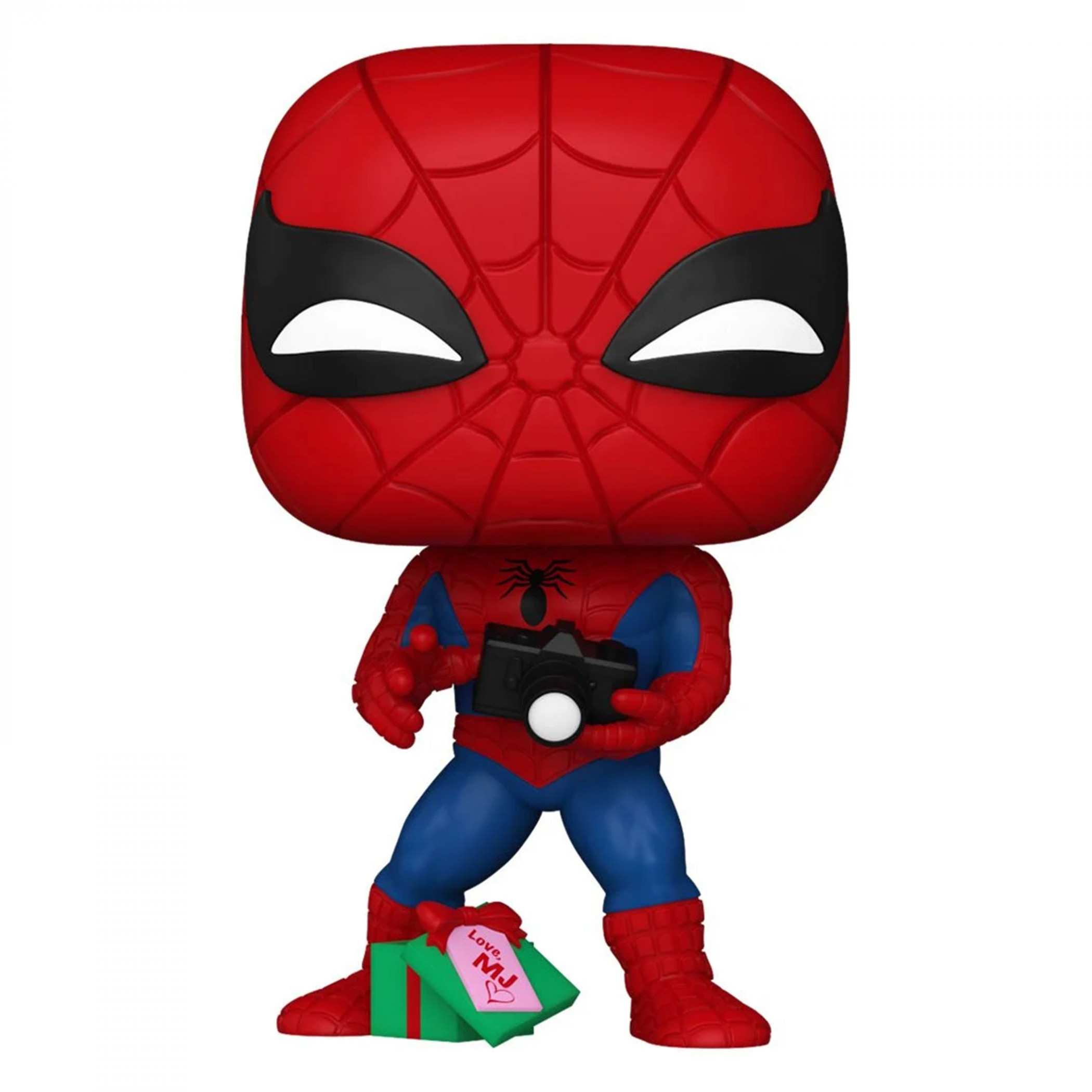 Spider-Man Festive Holiday with Open Gift Funko Pop! Vinyl Figure, Red