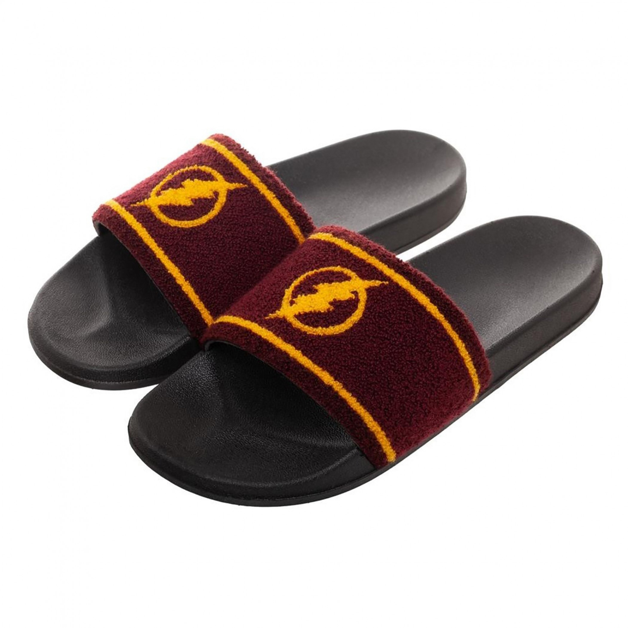DC Comics Flash Retro Logo Slide Sandals, Red