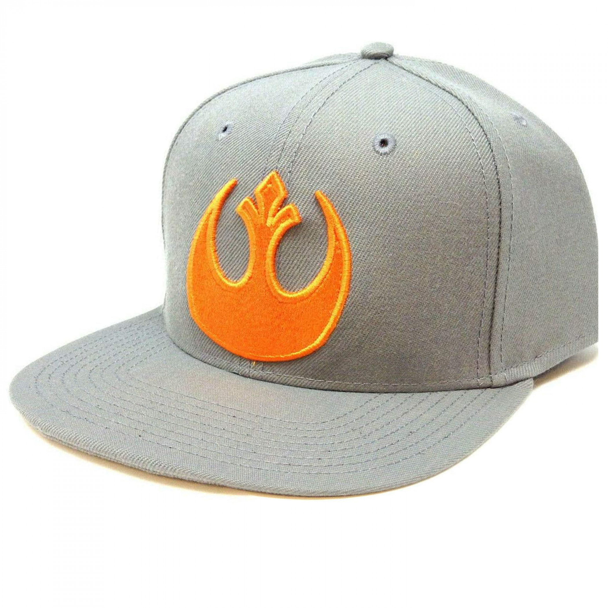 Star Wars Rebel Crest Flat Bill Snapback Hat, Grey