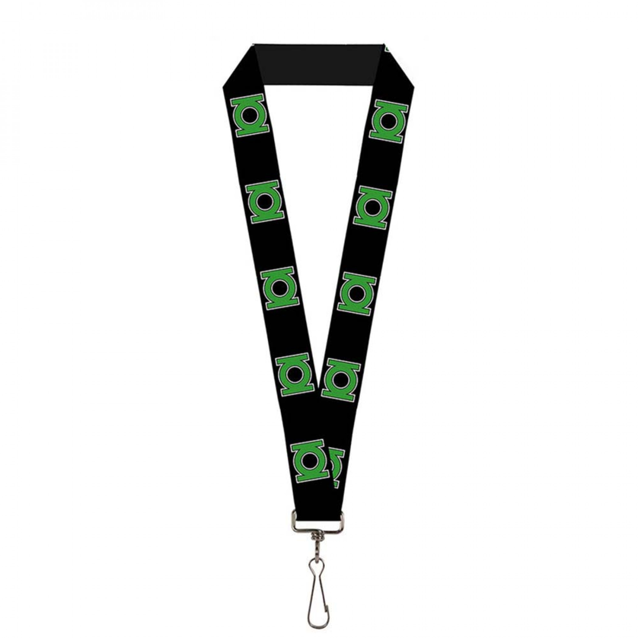 DC Comics Green Lantern Logo 1' Lanyard, Black