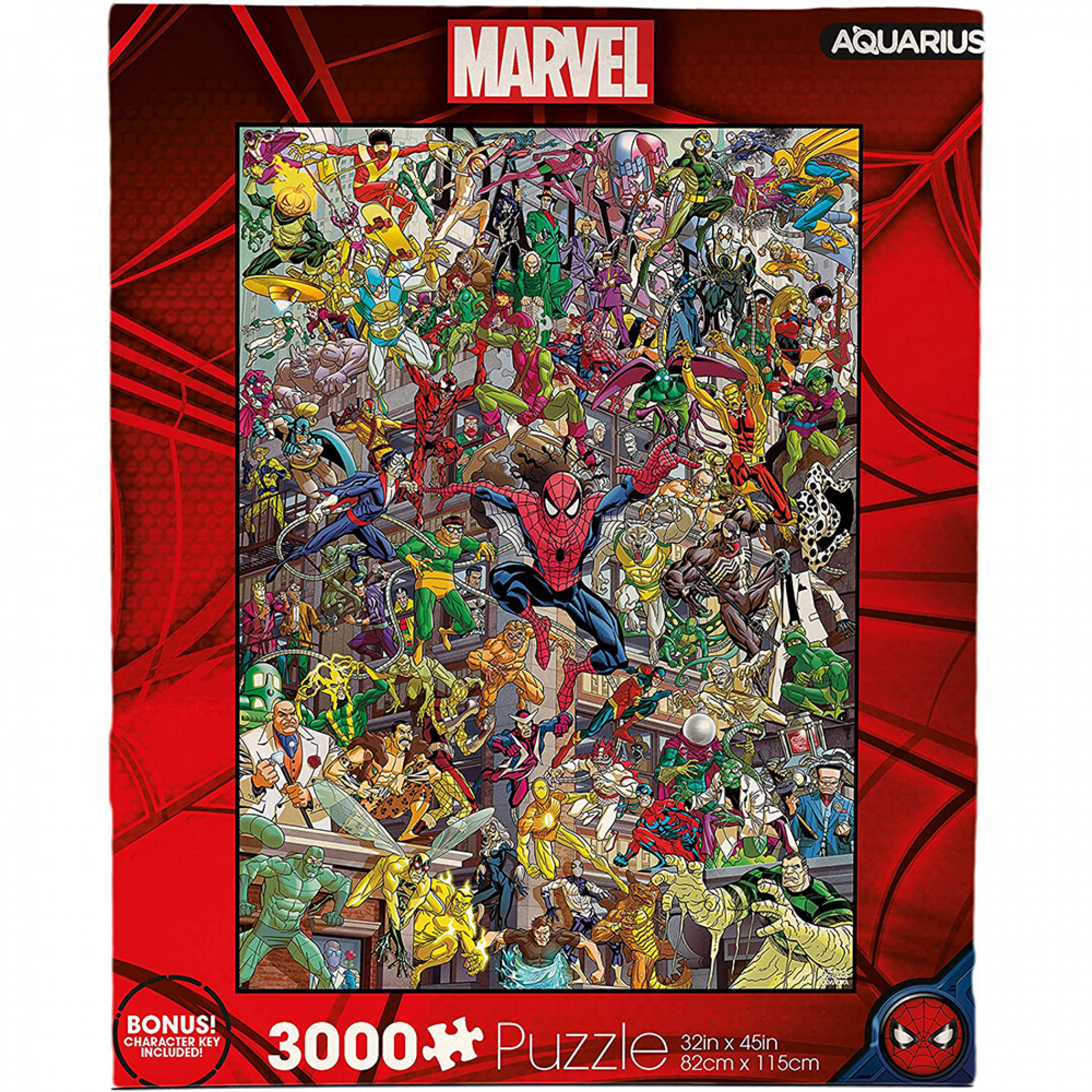 Spider-Man Villains 3 000 Piece Jigsaw Puzzle with Character Key, Multi-Color