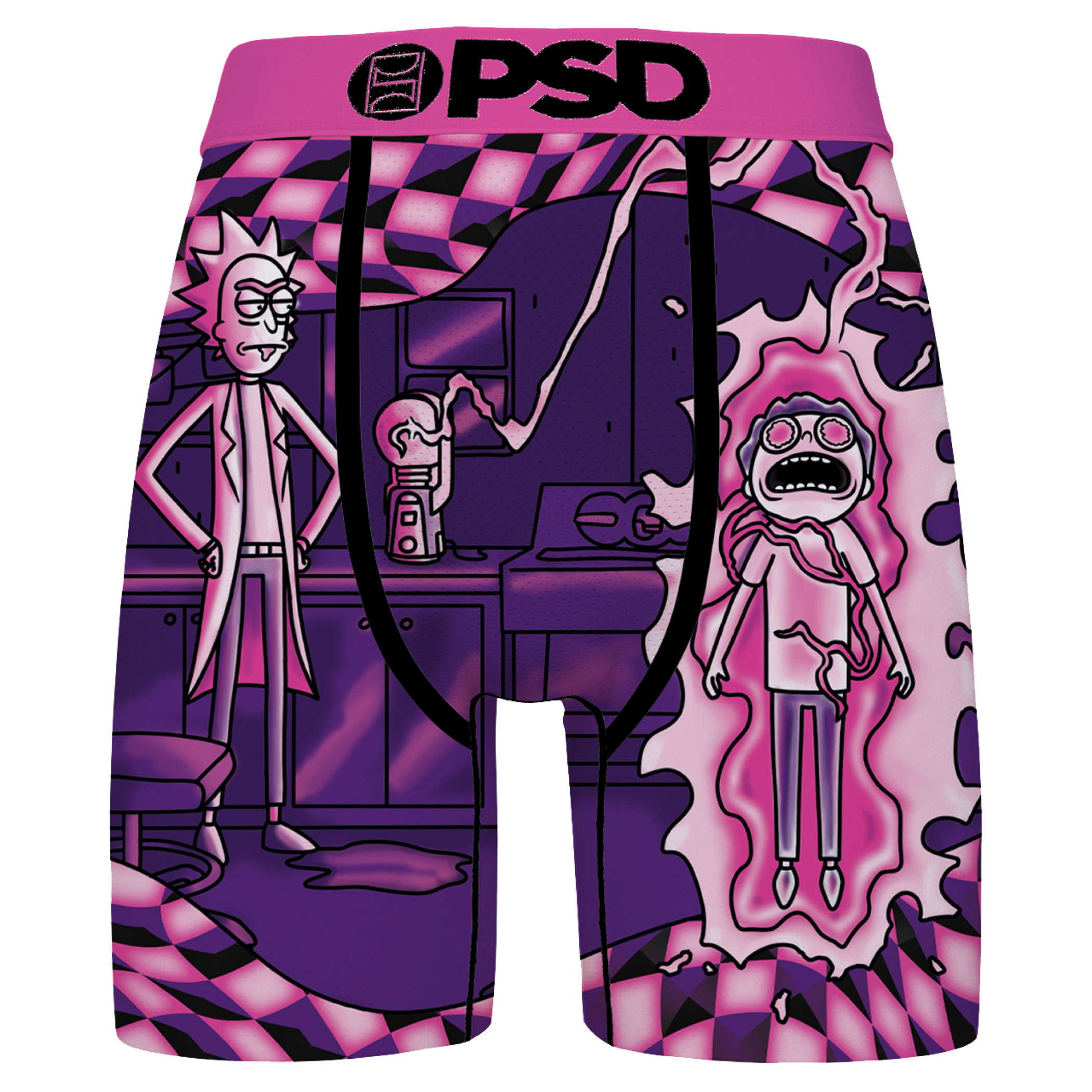 Rick and Morty Lab Work PSD Boxer Briefs, Pink