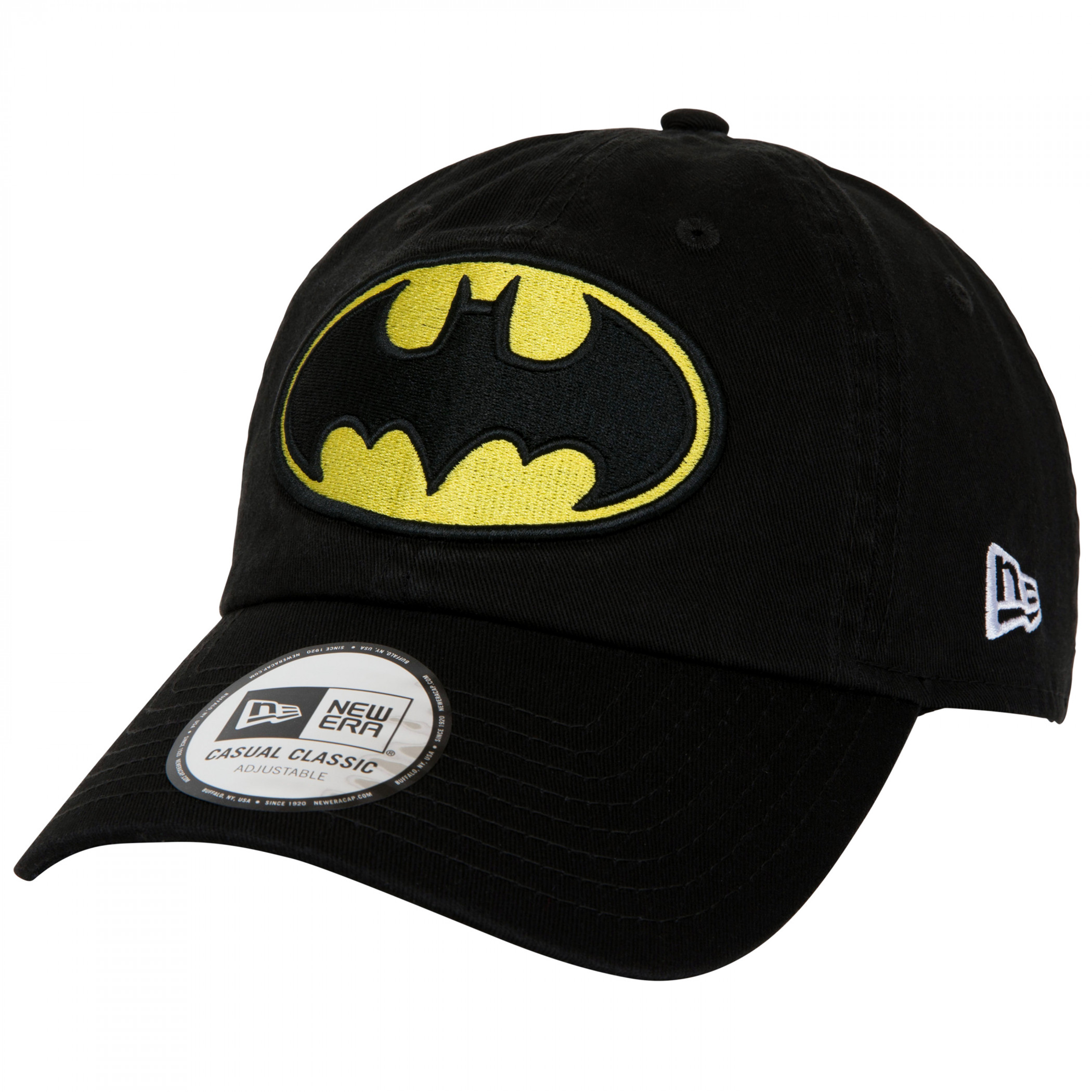 Batman Classic Symbol New Era Casual Classic Adjustable Dad Hat, Black
