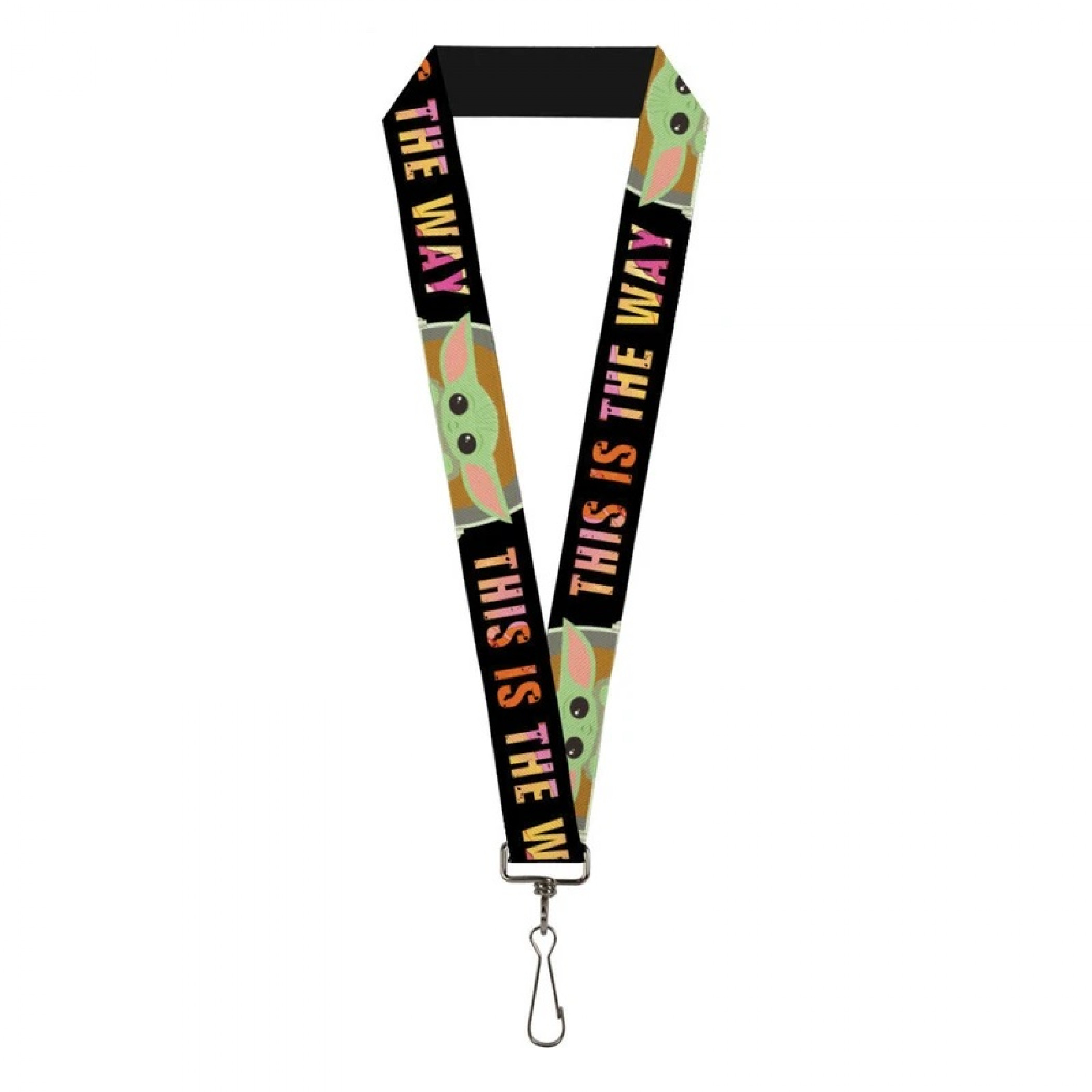 Star Wars The Mandalorian This Is The Way 'The Child' Lanyard, Black