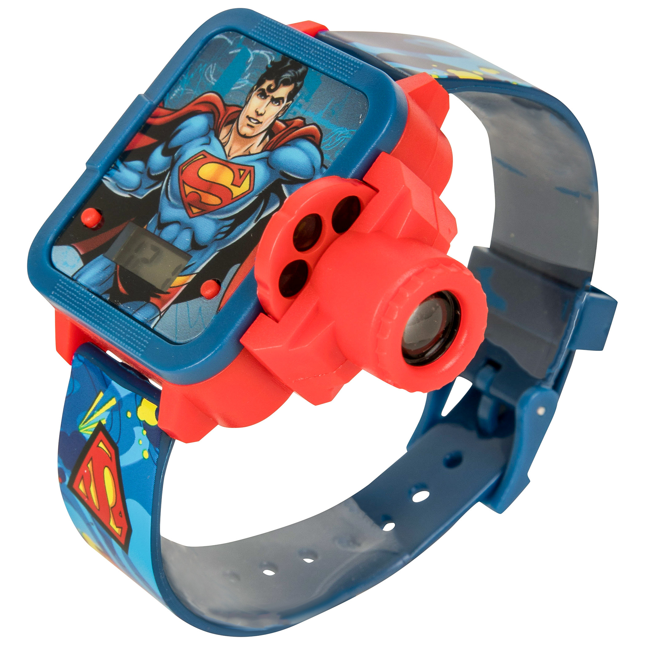 Superman Kid's Projected Images LCD Watch, Blue