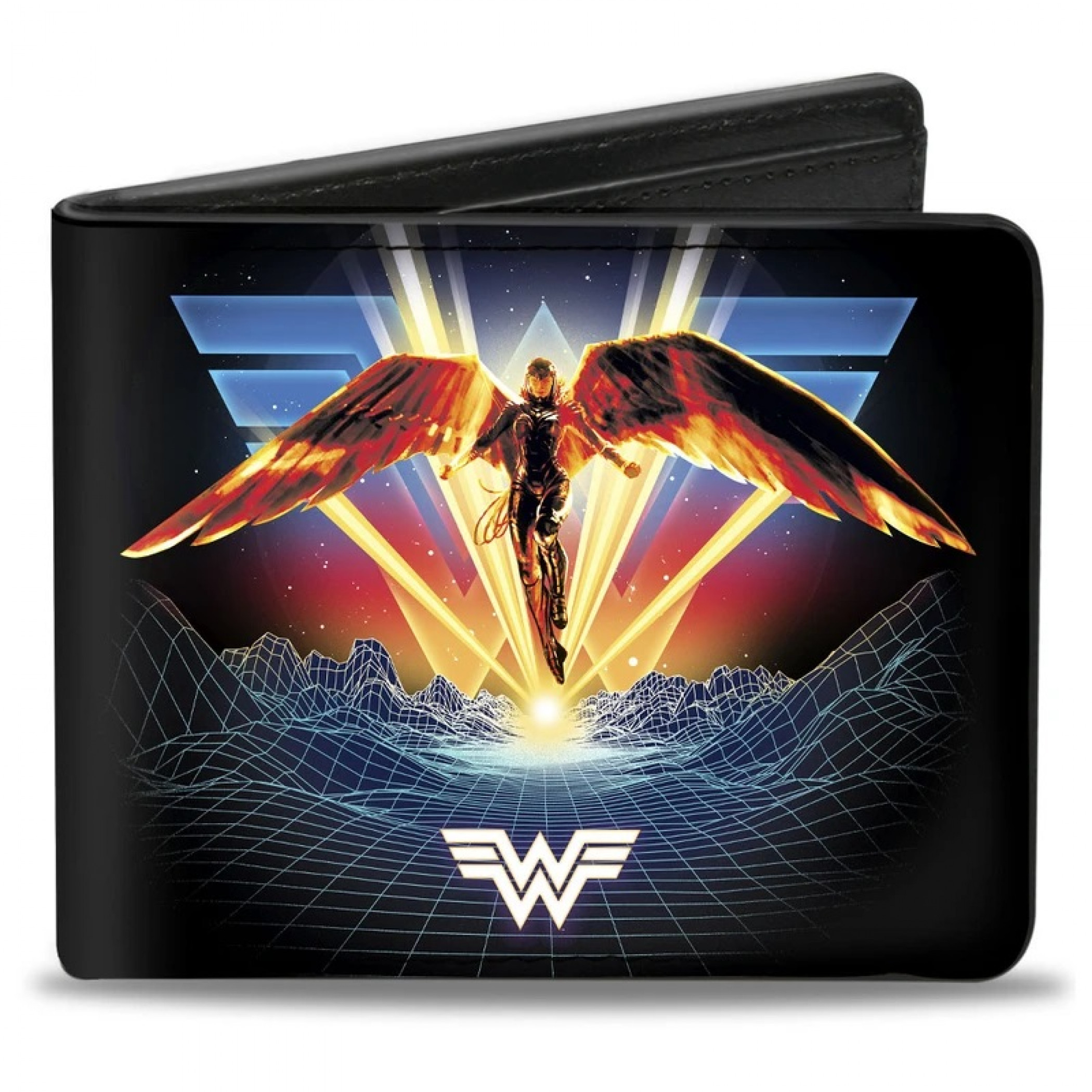 Wonder Woman DC Comics 1984 Golden Armor Bi Fold Wallet, Black