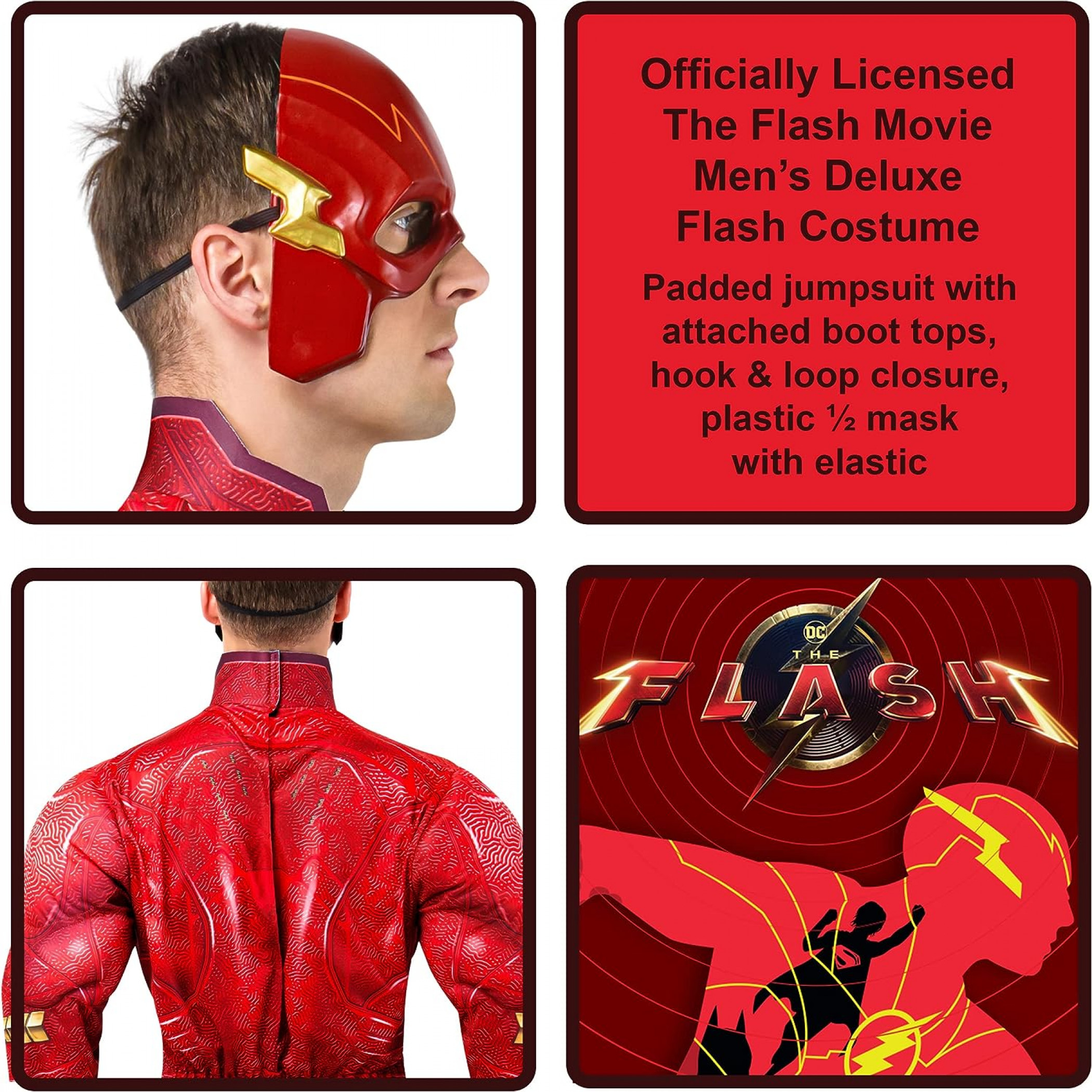 The Flash Deluxe Men's Costume Red - Bild 9 von 20