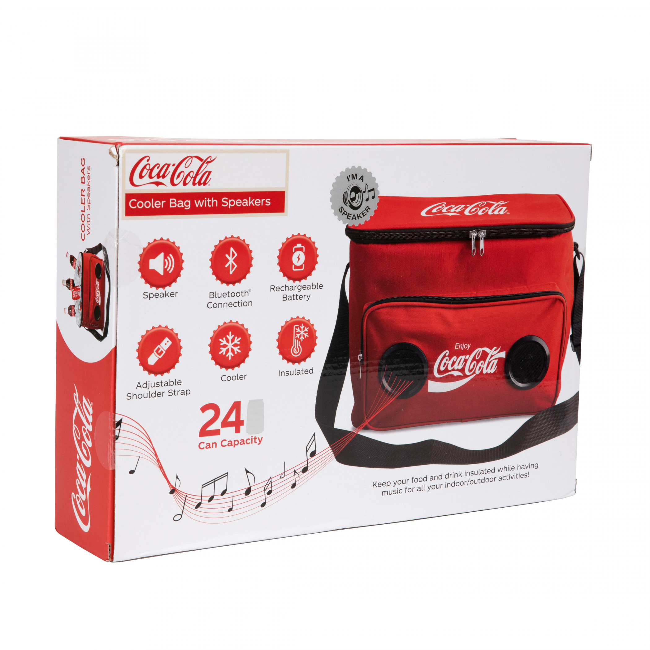 Coca-Cola Cooler Bag with Built in Bluetooth Speaker