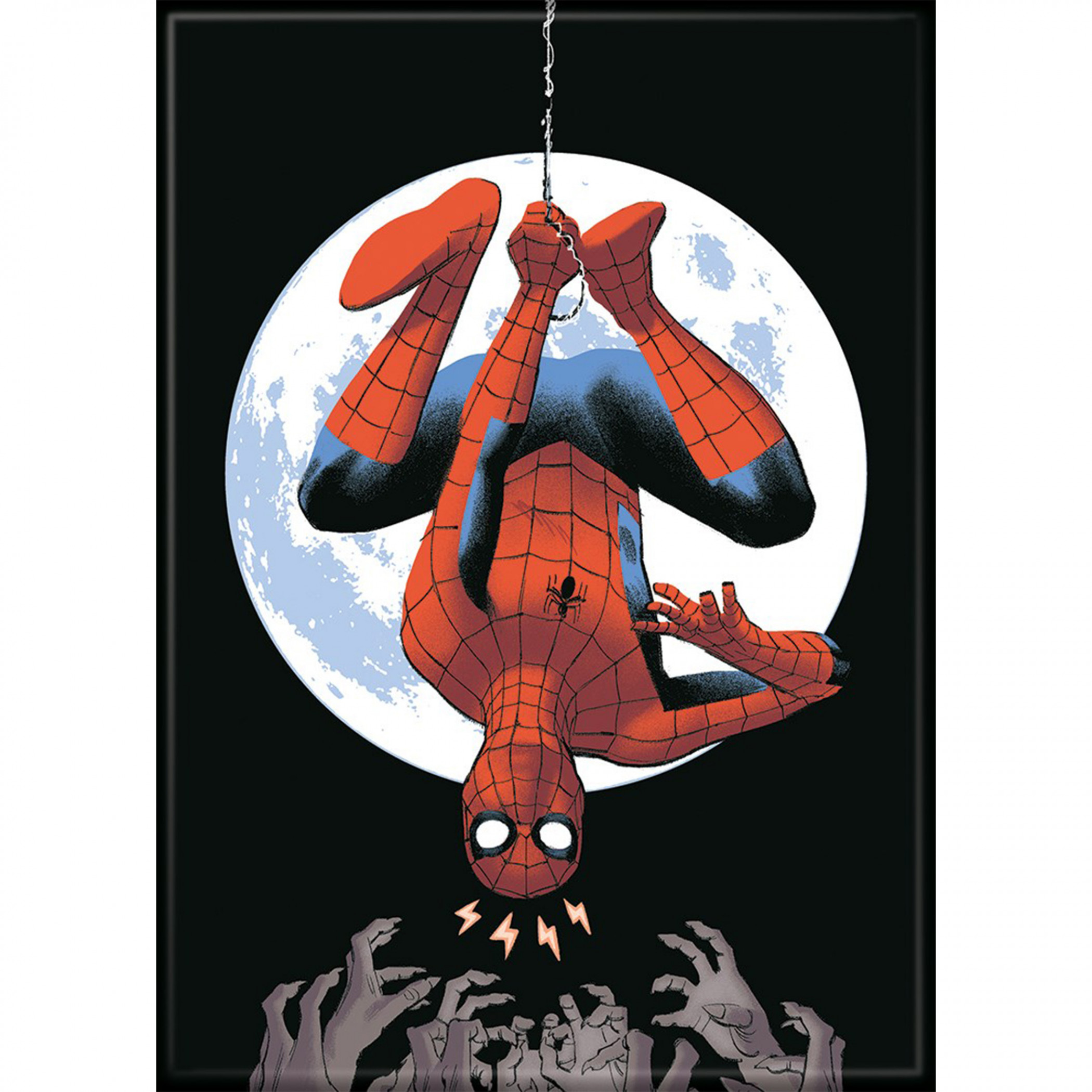 Marvel Comics Spider-Man Hanging By The Full Moon, Multi-Color