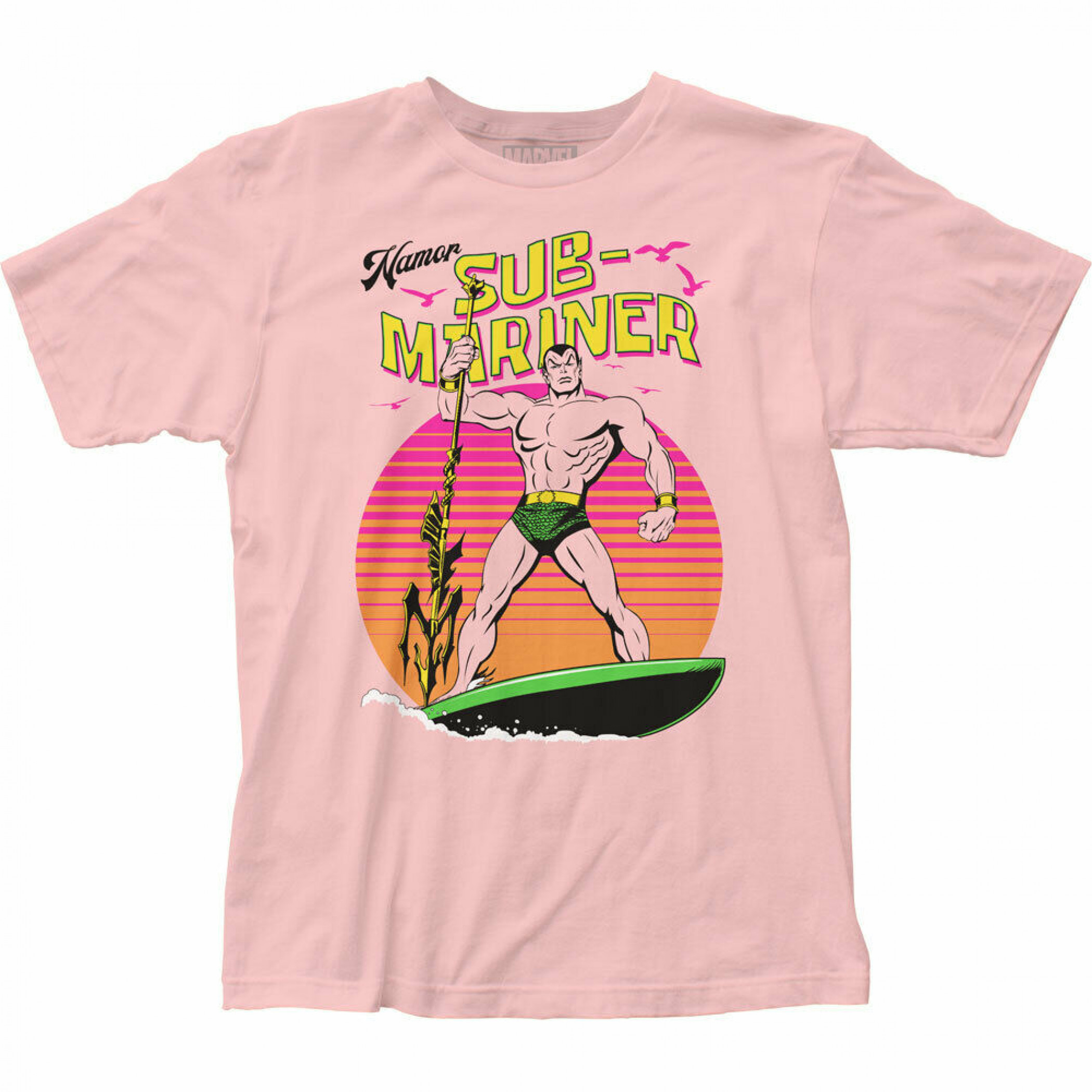 Namor the Sub-Mariner Surfing T-Shirt, Pink