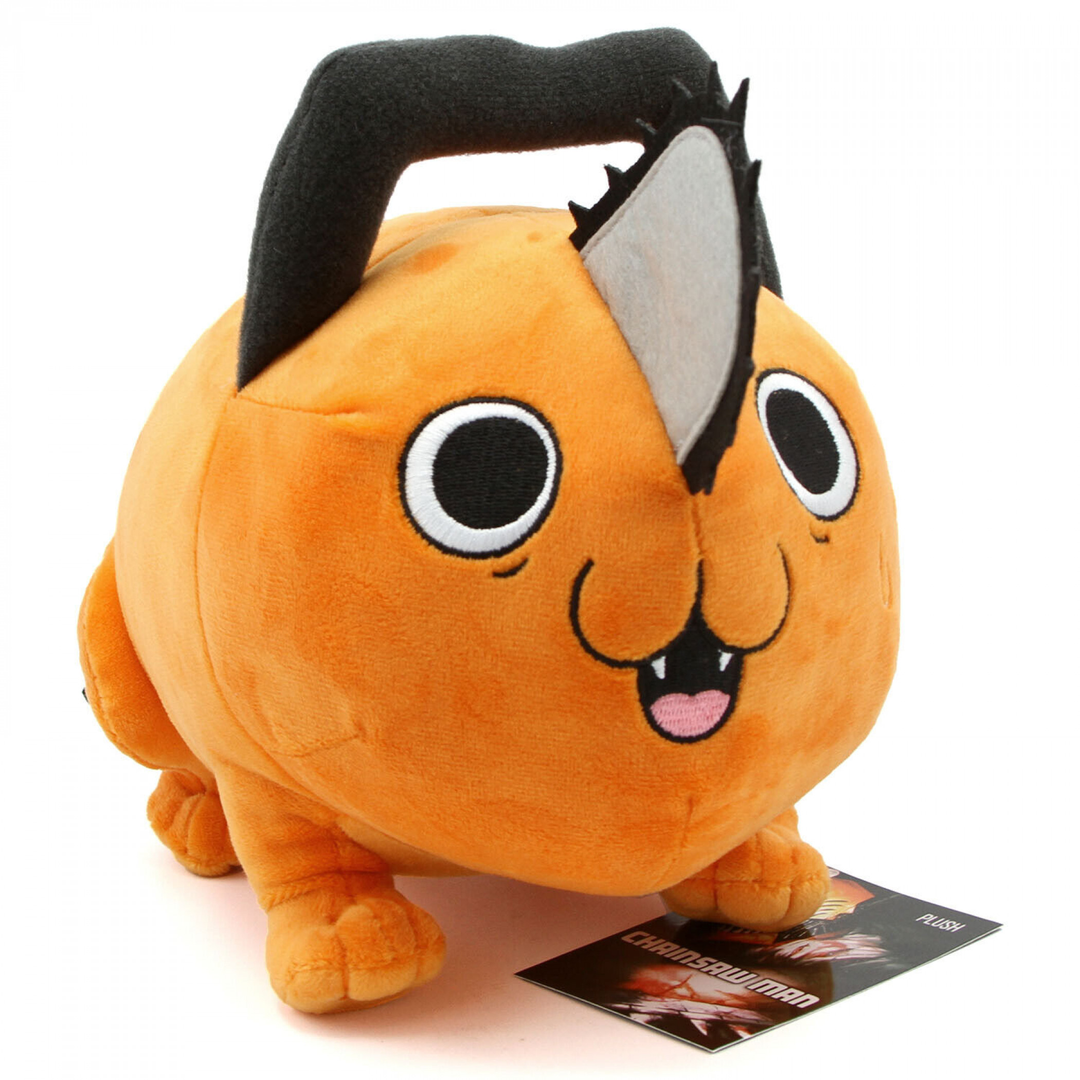 Chainsaw Man Pochita Shocked 8' Sitting Plush Doll, Orange