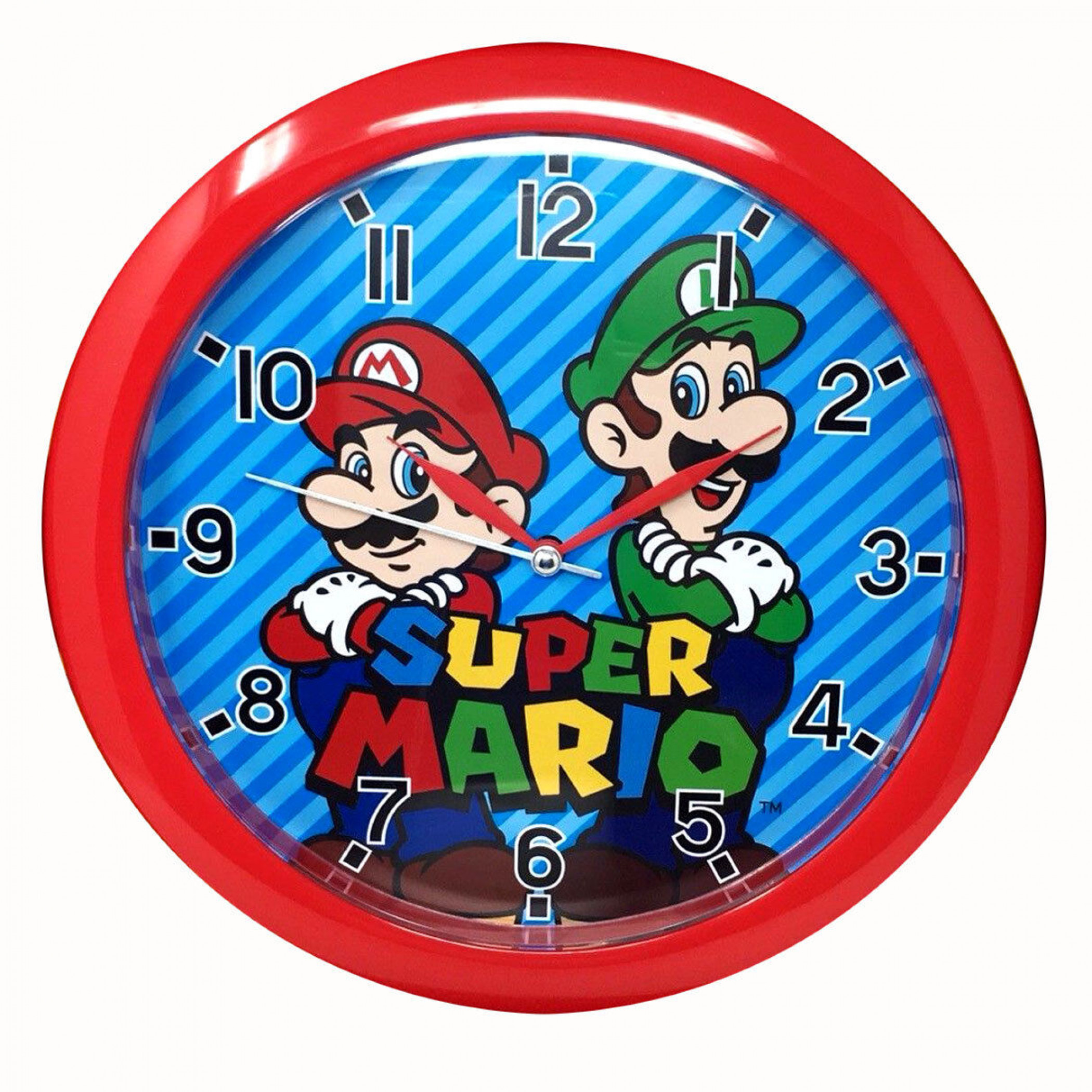 Super Mario Bros. Side by Side 10' Wall Clock, Multi-Color