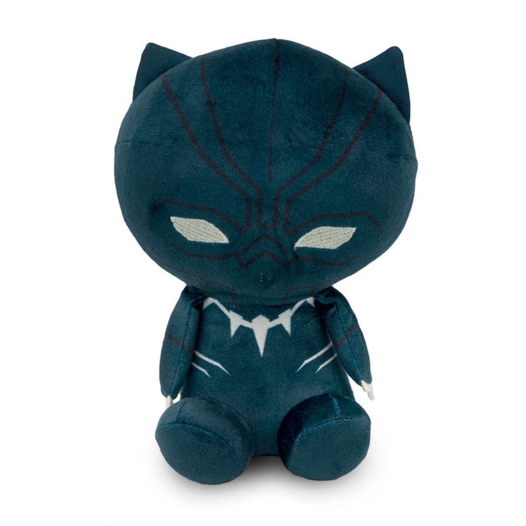 Black Panther Full Body Sitting Pose Plush Squeaky Dog Toy, Multi-Color