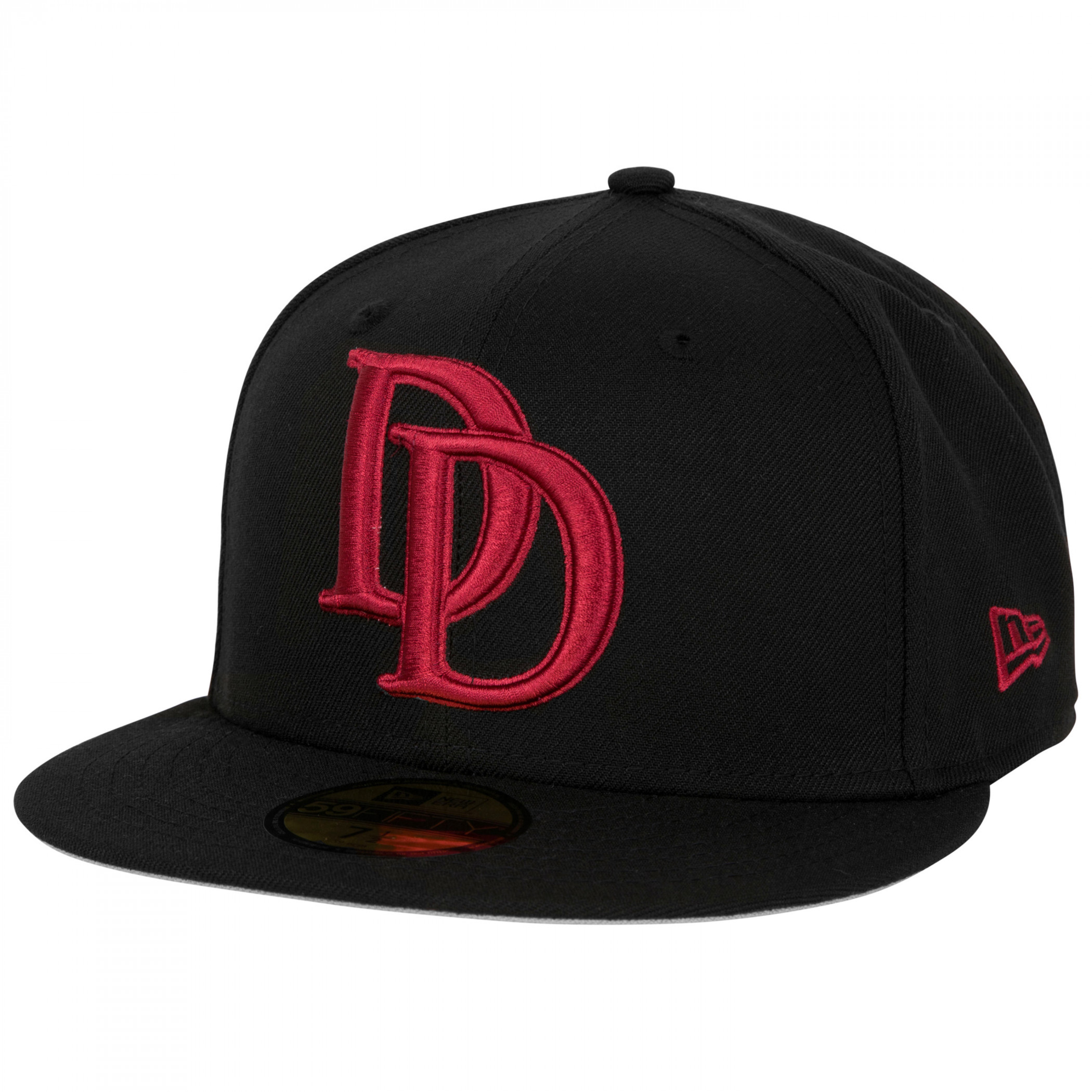 Daredevil Logo Black Colorway New Era 59Fifty Fitted Hat, Black