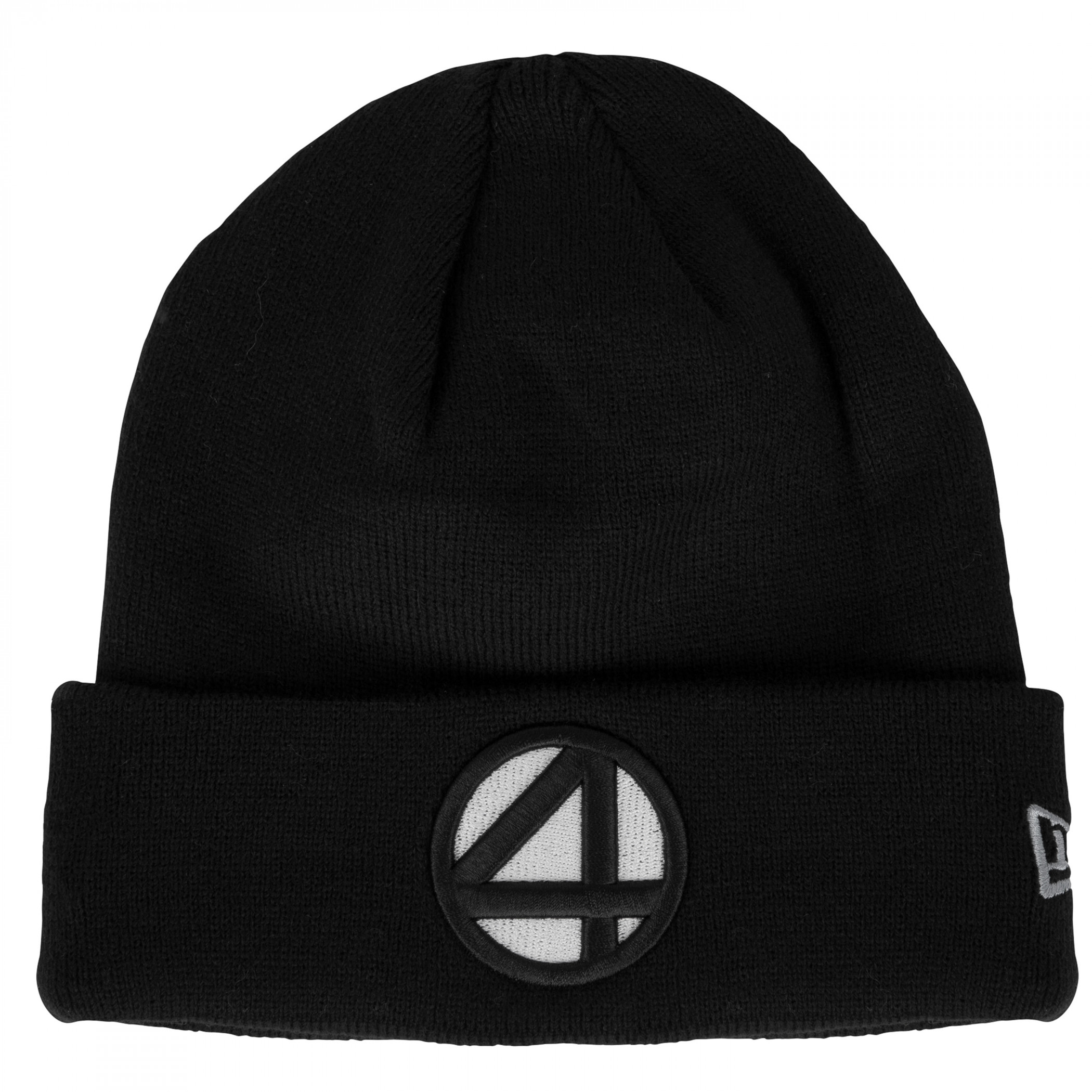 Fantastic 4 Logo New Era Cuffed Knit Beanie, Black