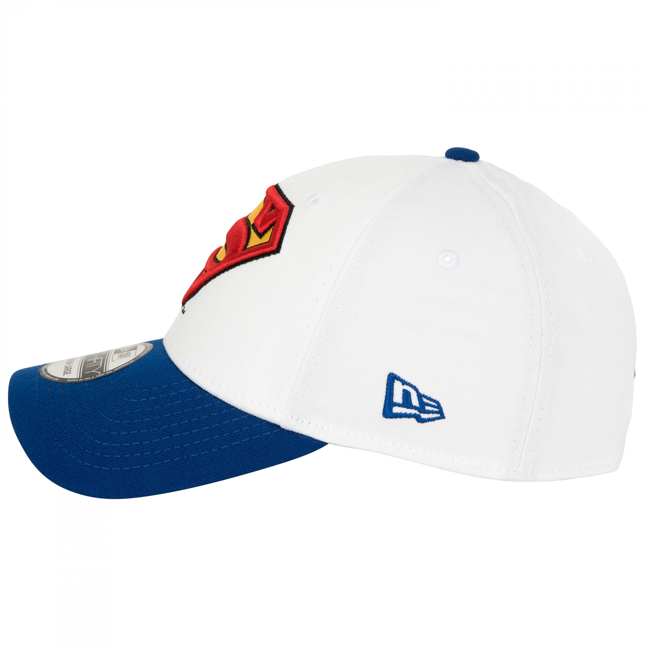 New Era Superman Silver Logo 39Thirty Fitted Hat - Black Flexfit Cap