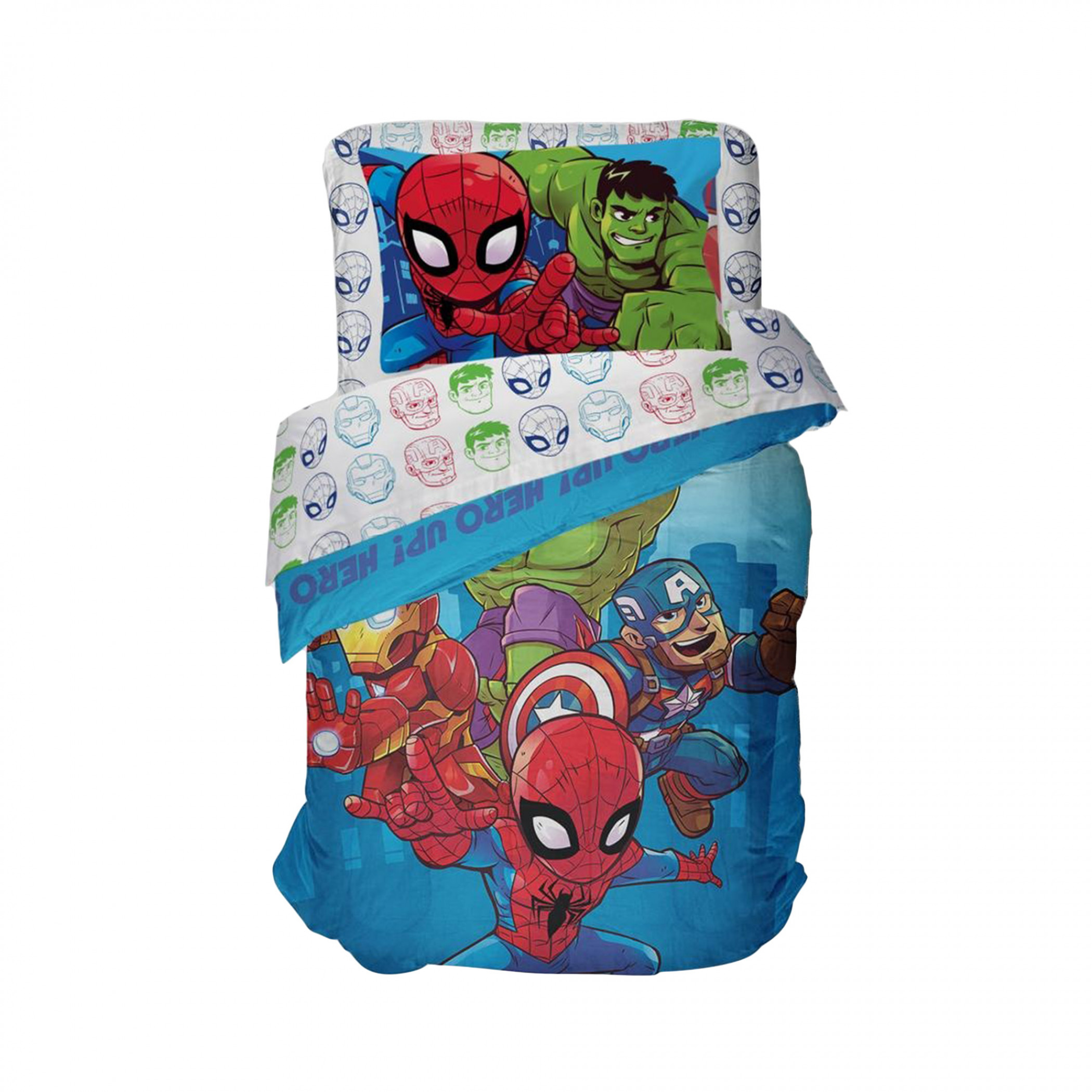 Avengers Amigos 4-Piece Toddler Bed Set, Blue