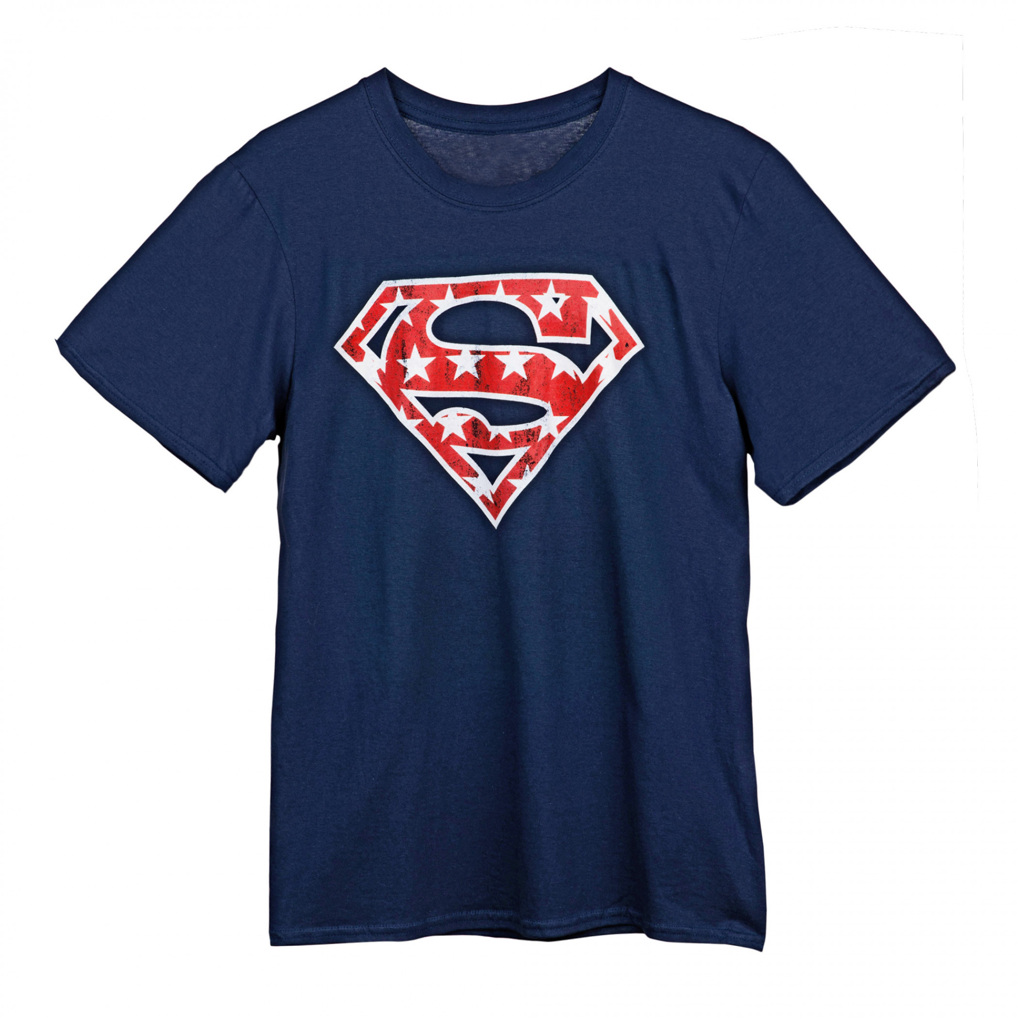 Superman Shining Stars Logo T-Shirt, Blue