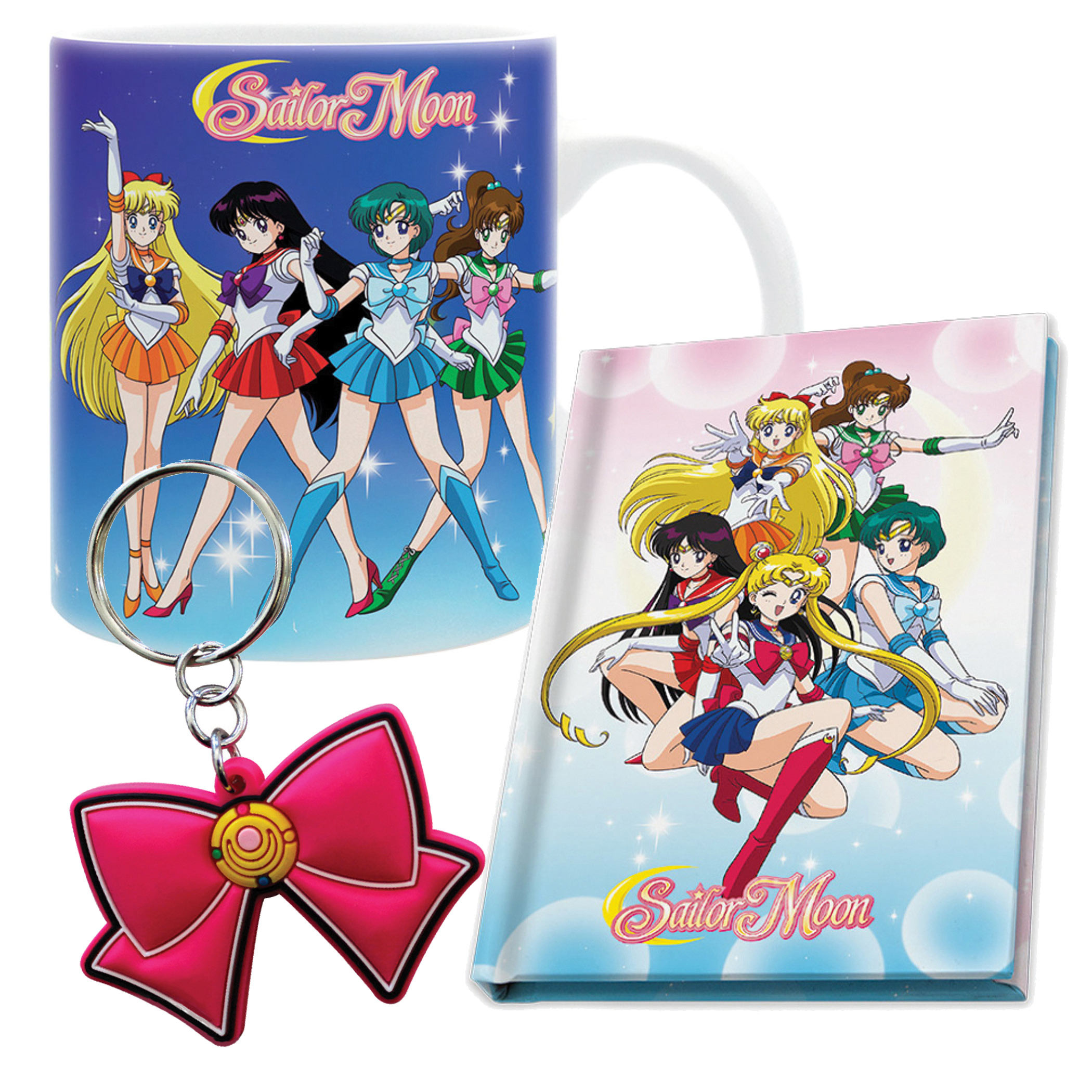 Sailor Moon Notebook  Mug  & Keychain Gift Set, Pink