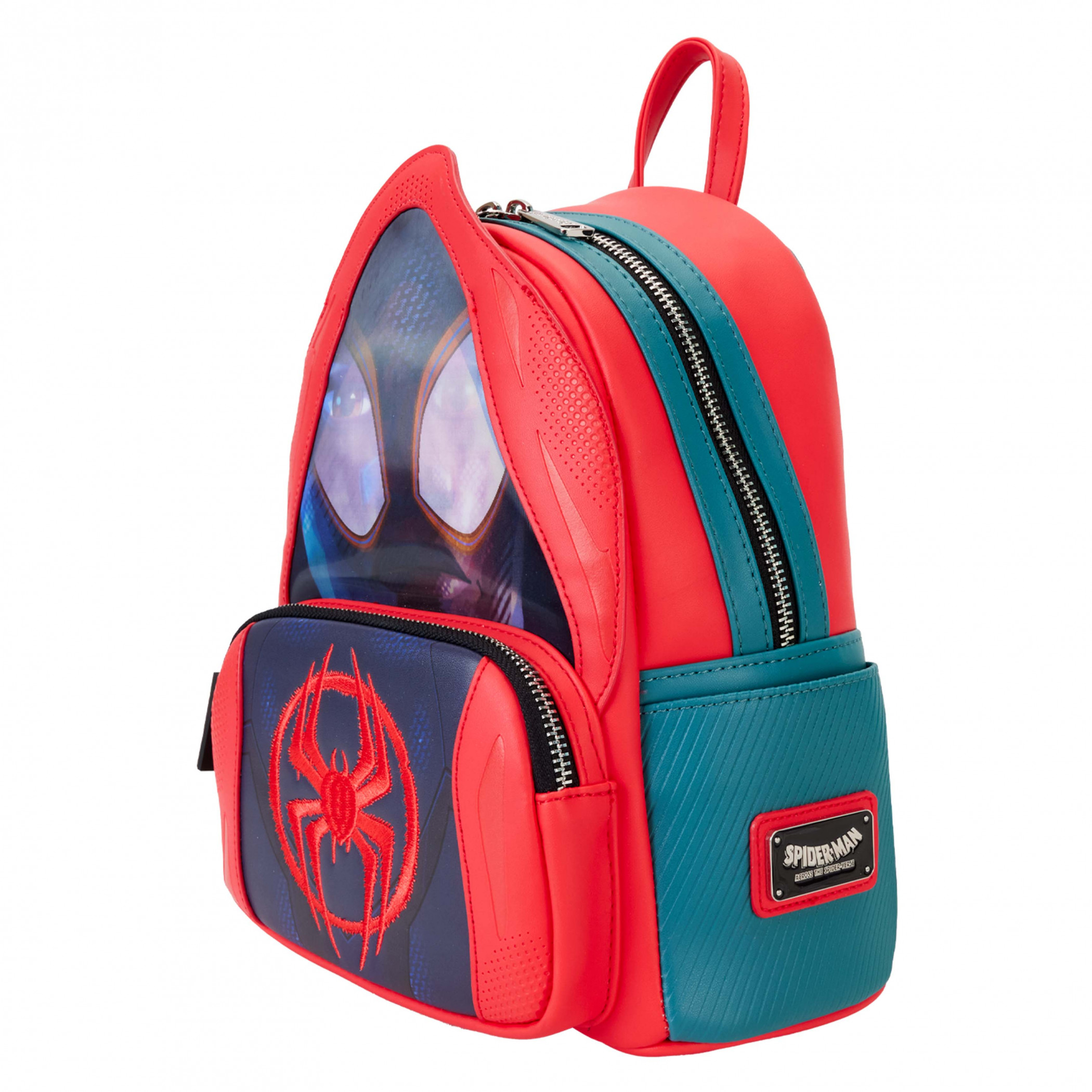 Spider-Verse Miles Morales Hoodie Mini Backpack By Loungefly, Multi-Color