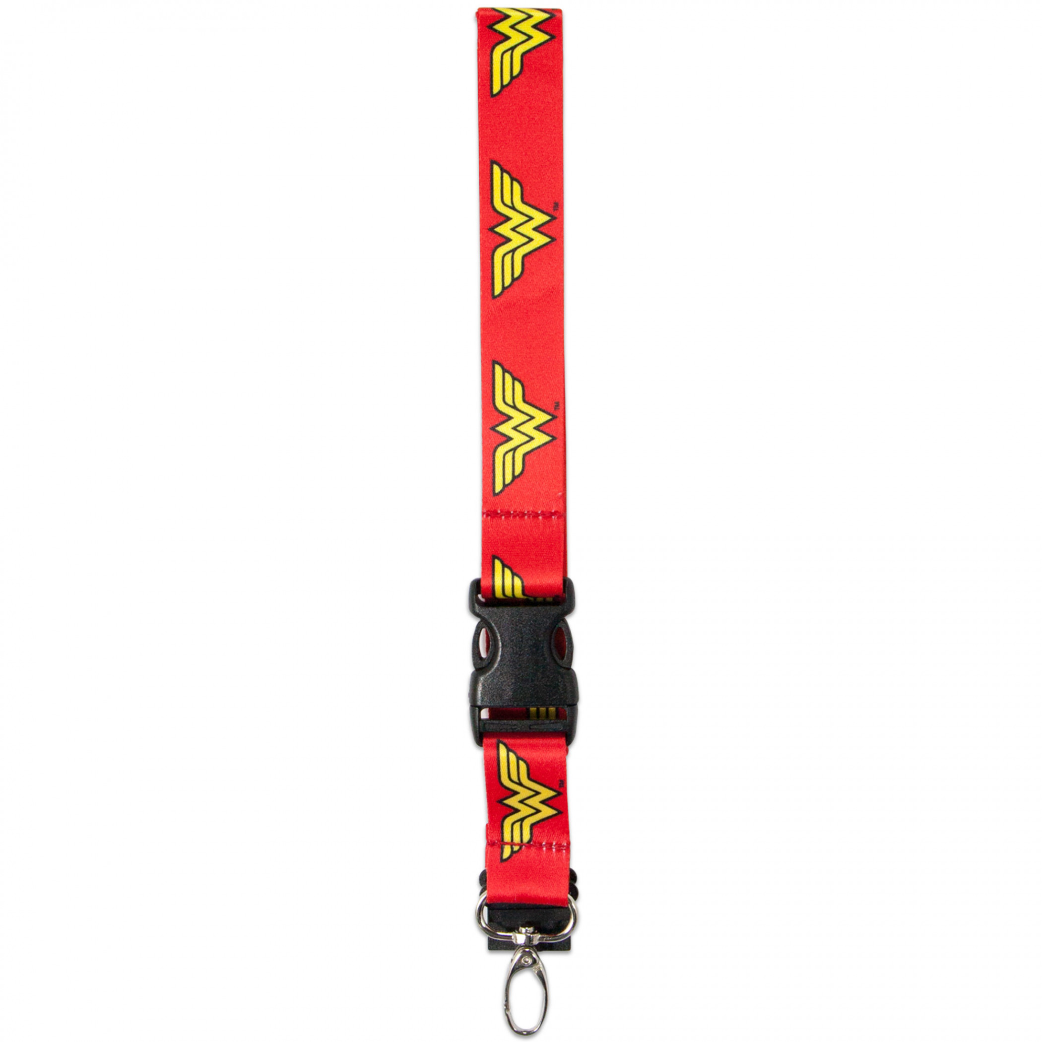 DC Comics Wonder Woman Logo All Over Print Lanyard, Multi-Color
