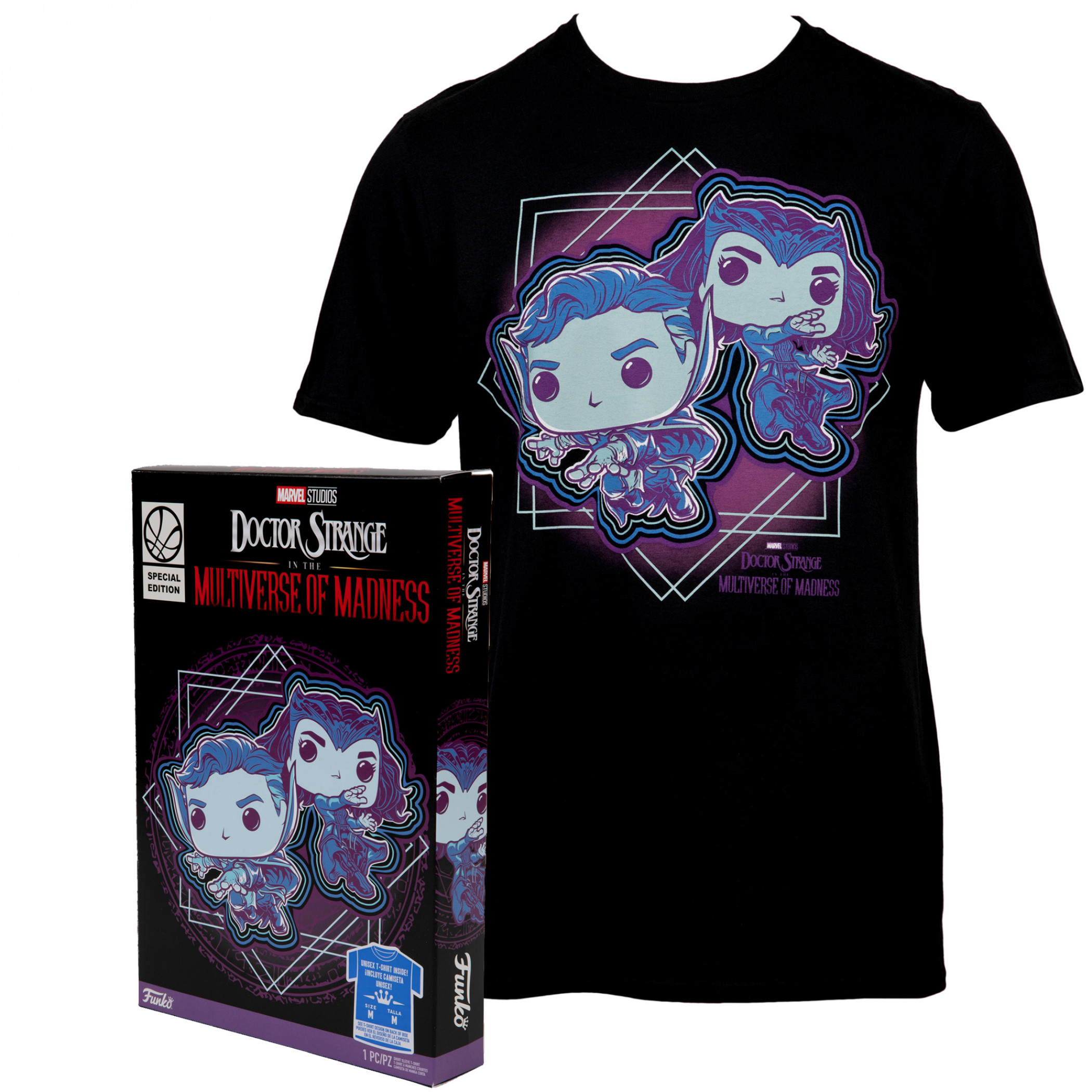 Marvel Comics Dr. Strange Multiverse of Madness Funko Boxed T-Shirt, Multi-Color